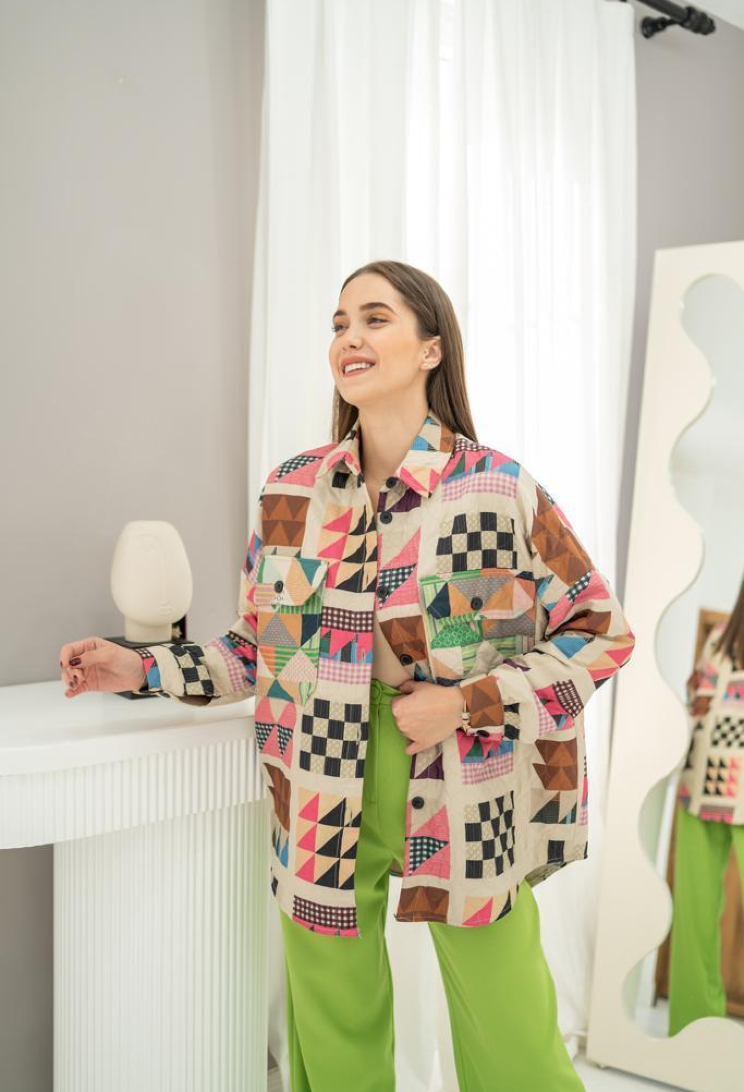 Patterned Quilted Pocket Shirt - Brand: Elisa - Women & Kids, Baby Clothes Wholesale - TheBS Women