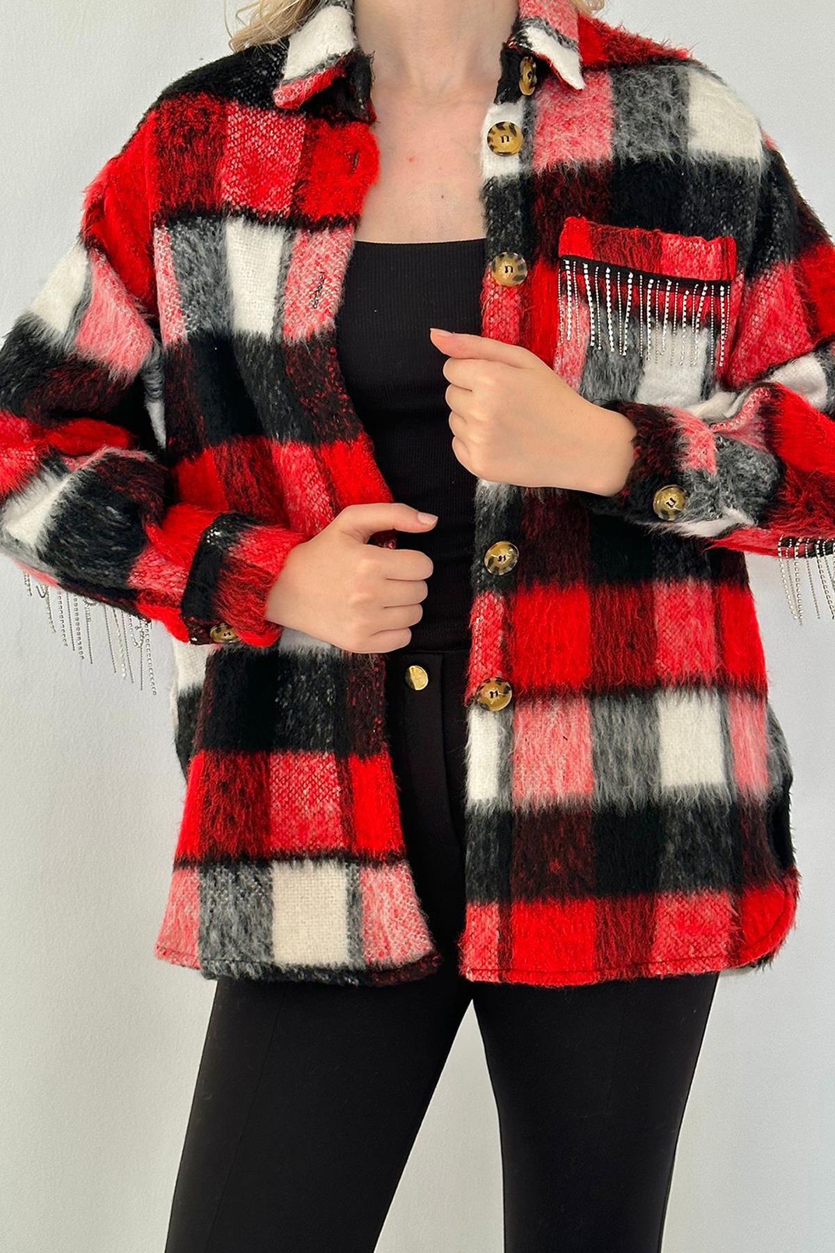 Boucle Pocket Chain Stone Shirt – Brand: Elisa – Women & Kids, Baby Clothes Wholesale – TheBS Women