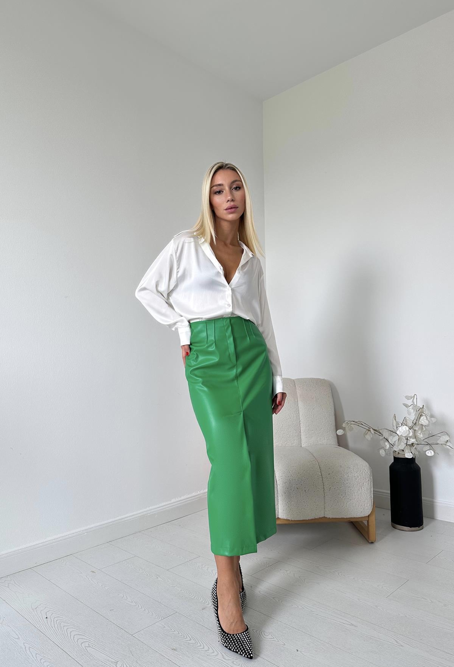 Slit Ornamental Placket Skirt - Brand: Elisa - Women & Kids, Baby Clothes Wholesale - TheBS Women