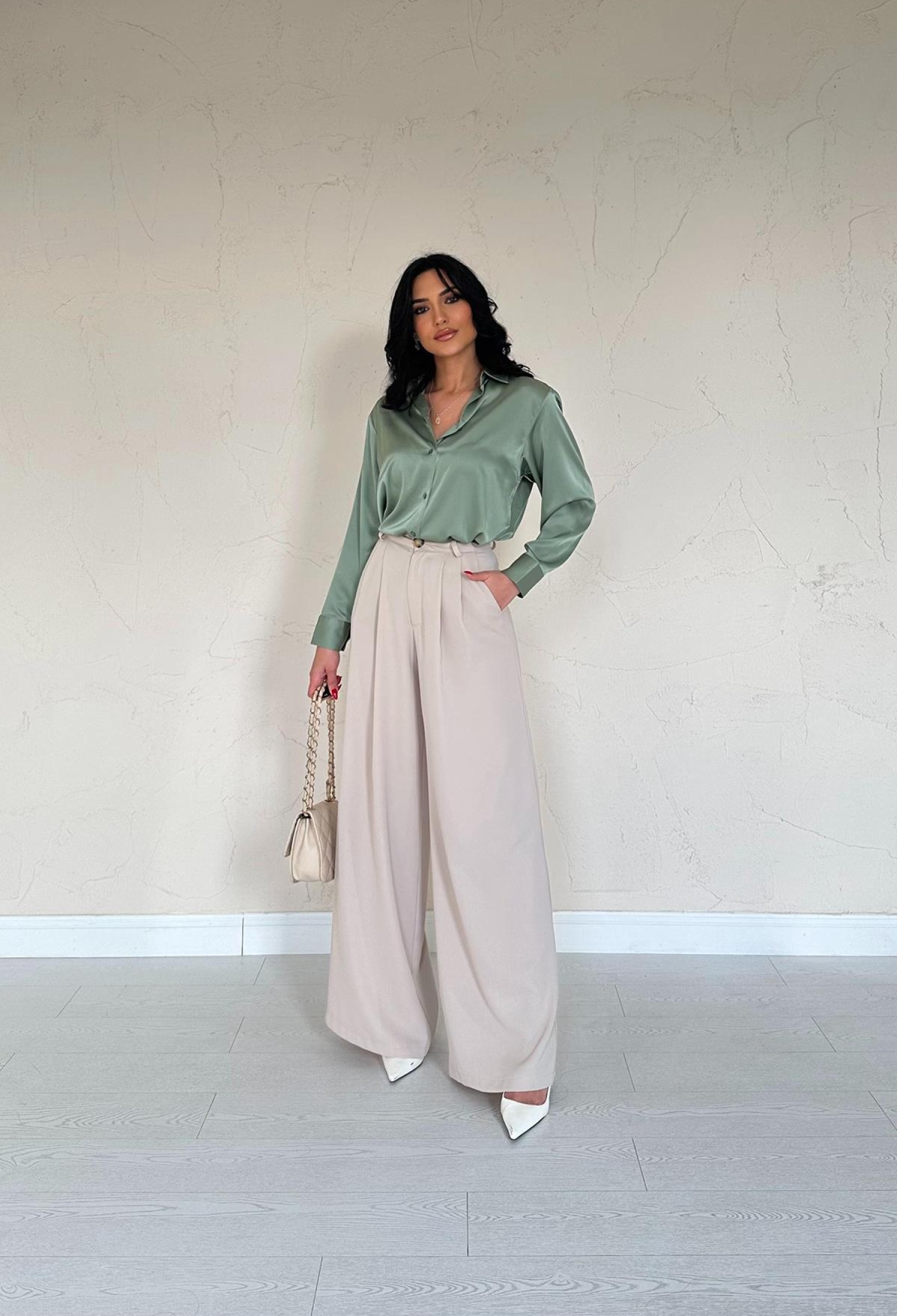 Satin Shirt - Brand: Elisa - Women & Kids, Baby Clothes Wholesale - TheBS Women