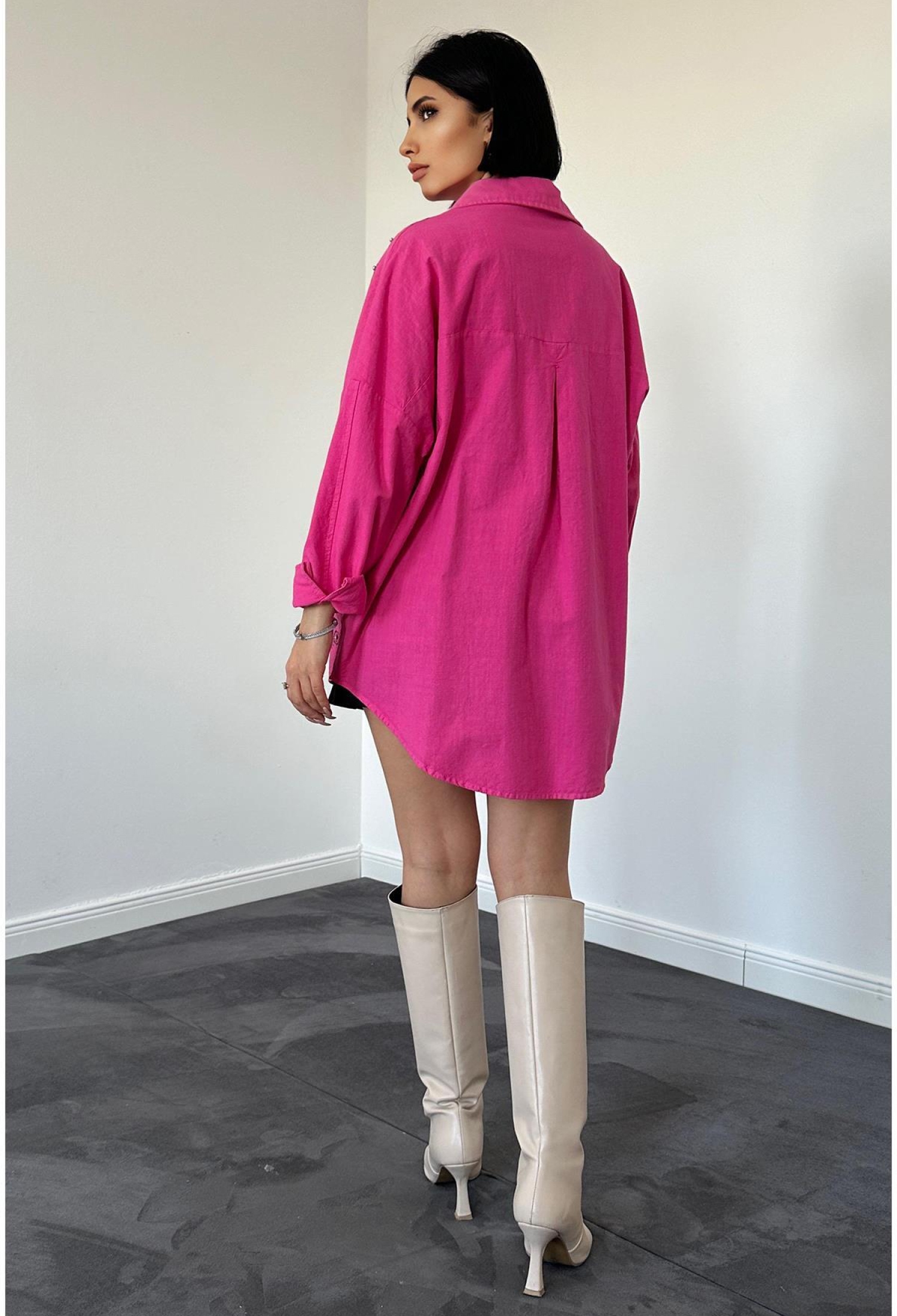 Dyed Linen Printed Stone Shirt - Brand: Elisa - Women & Kids, Baby Clothes Wholesale - TheBS Women