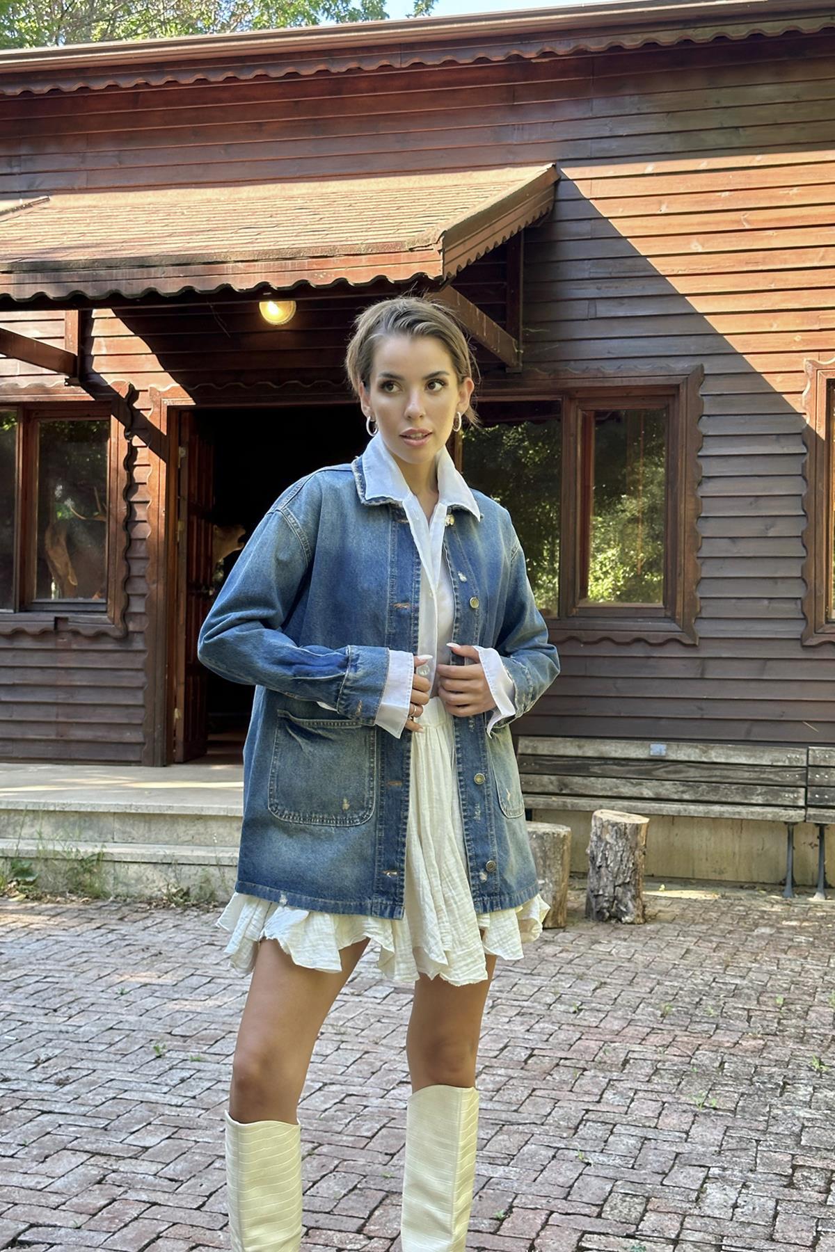 Vintage Denim Jacket - Brand: Elisa - Women & Kids, Baby Clothes Wholesale - TheBS Women