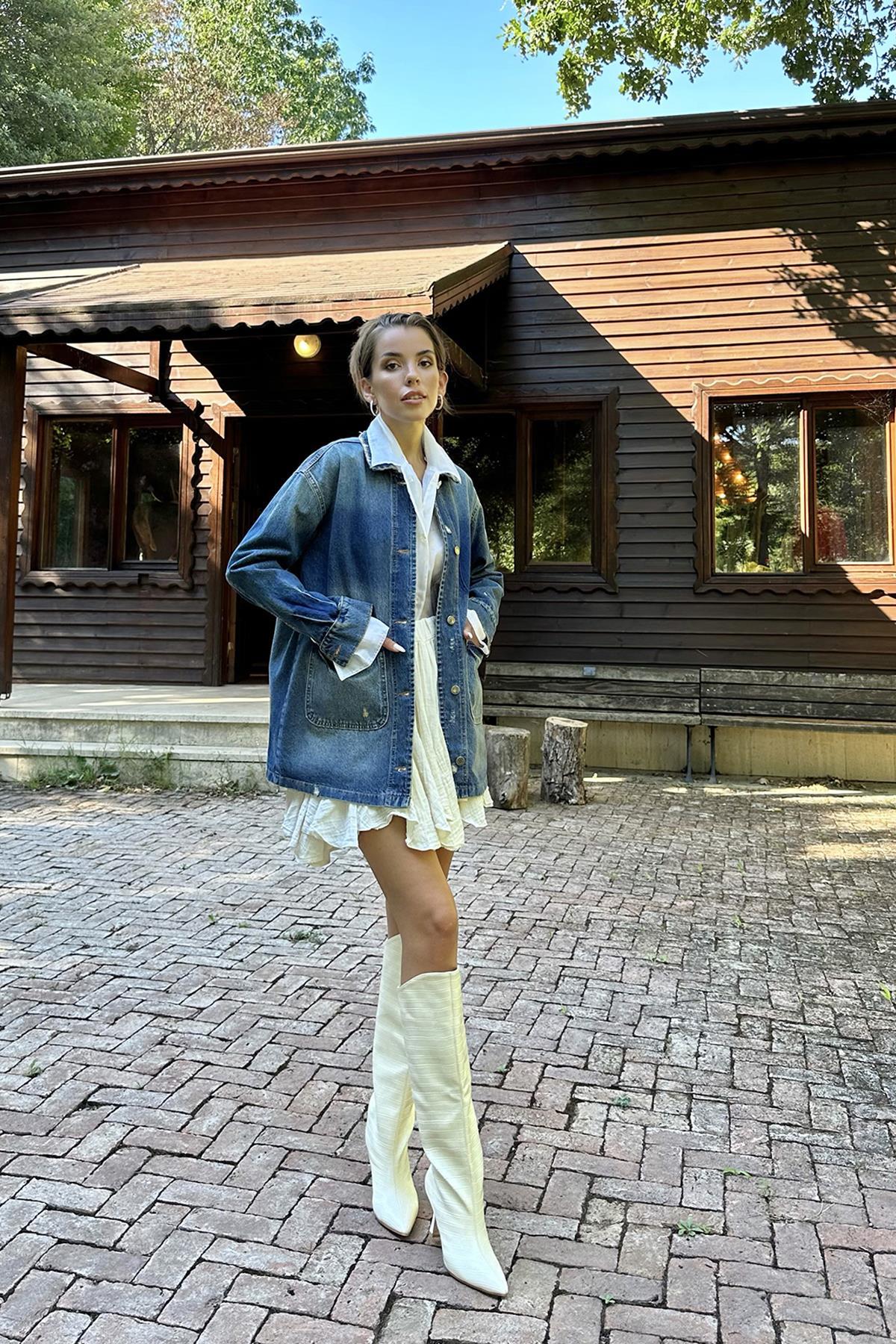 Vintage Denim Jacket - Brand: Elisa - Women & Kids, Baby Clothes Wholesale - TheBS Women