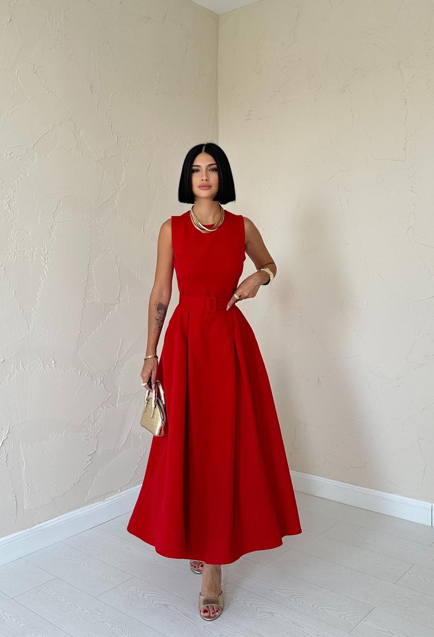 Halter Neck Flared Dress - Brand: Elisa - Women & Kids, Baby Clothes Wholesale - TheBS Women