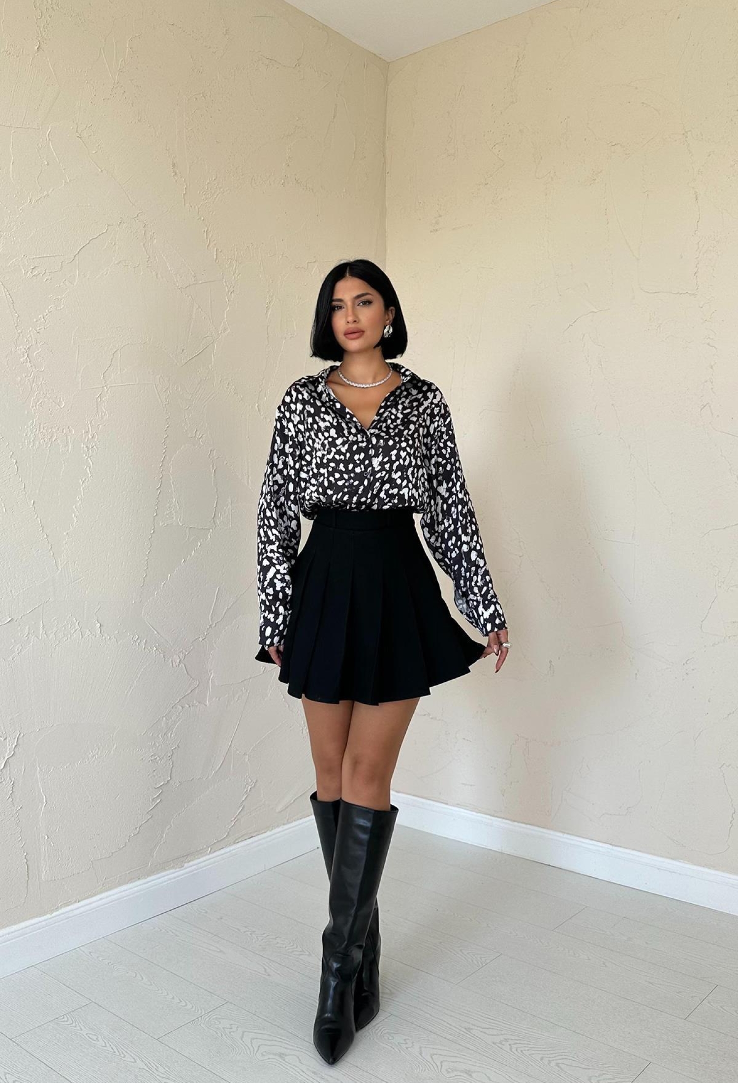 Leopard Print Satin Shirt - Brand: Elisa - Women & Kids, Baby Clothes Wholesale - TheBS Women