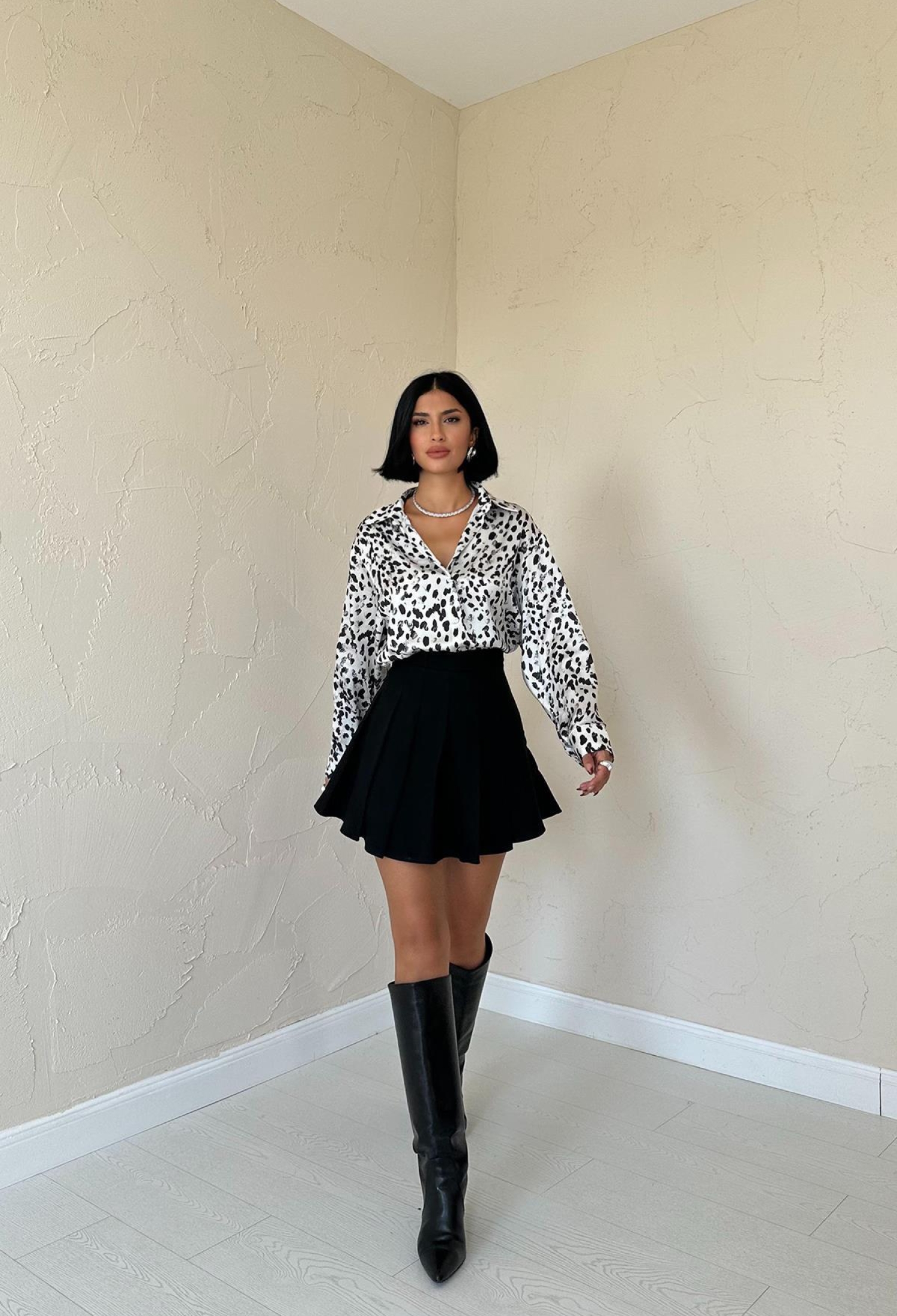 Leopard Print Satin Shirt - Brand: Elisa - Women & Kids, Baby Clothes Wholesale - TheBS Women