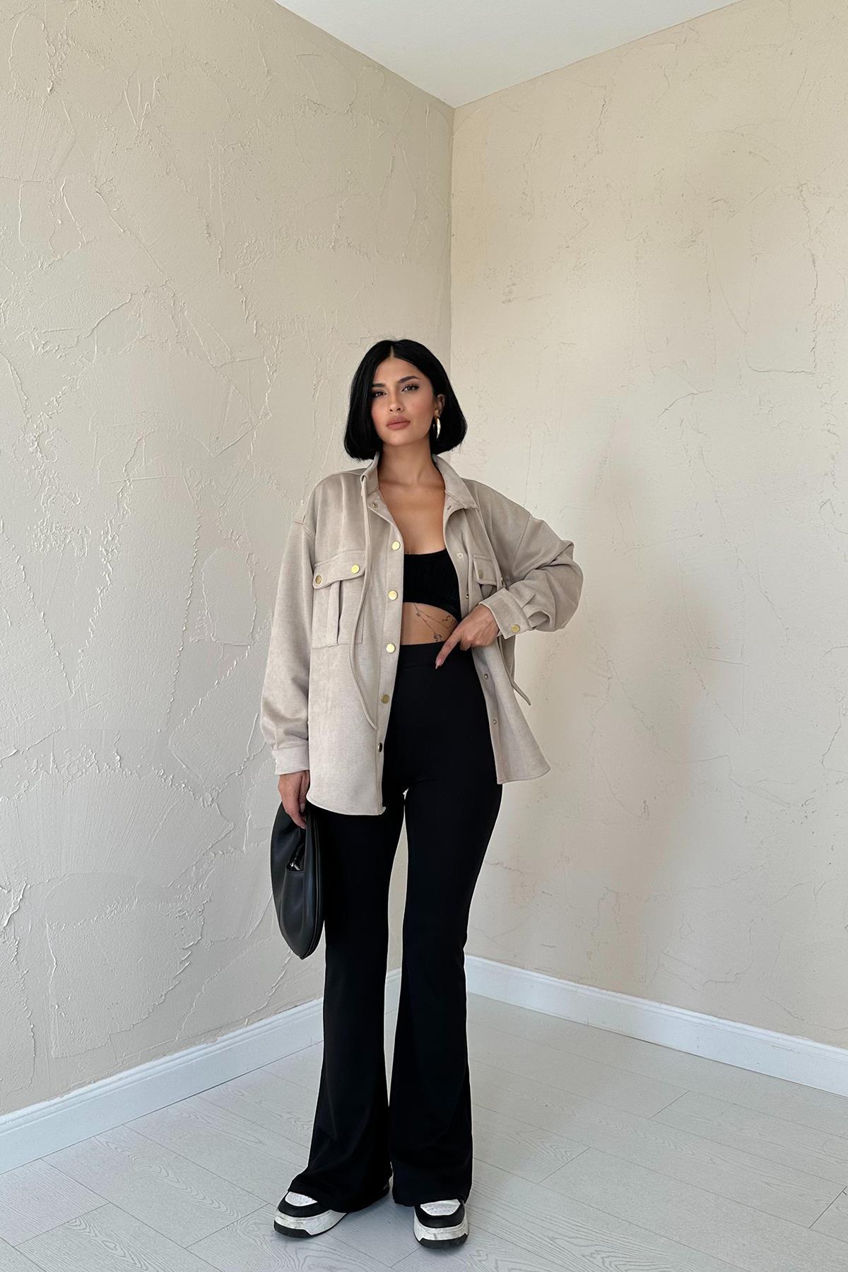 Snap-On Suede Shirt - Brand: Elisa - Women & Kids, Baby Clothes Wholesale - TheBS Women