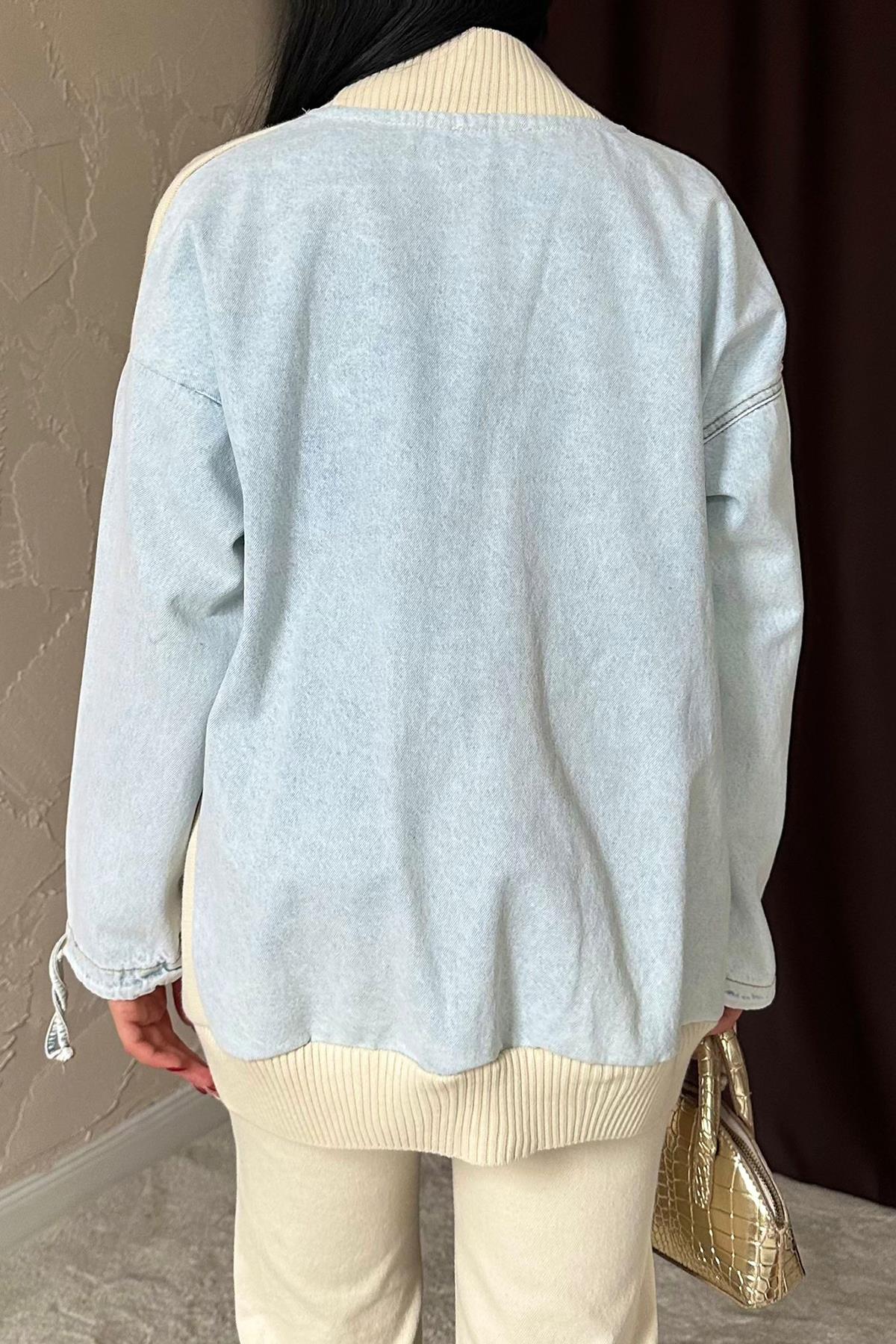 Garnished Denim Cardigan – Brand: Elisa – Women & Kids, Baby Clothes Wholesale – TheBS Women