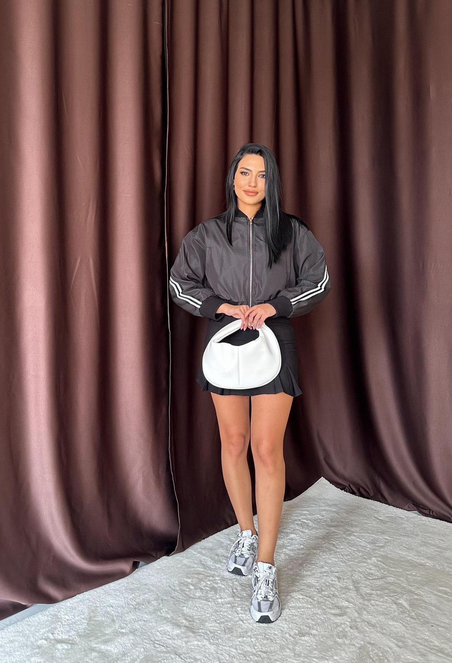 Short Jacket With Side Stripes - Black - Brand: Elisa - Women & Kids, Baby Clothes Wholesale - TheBS Women