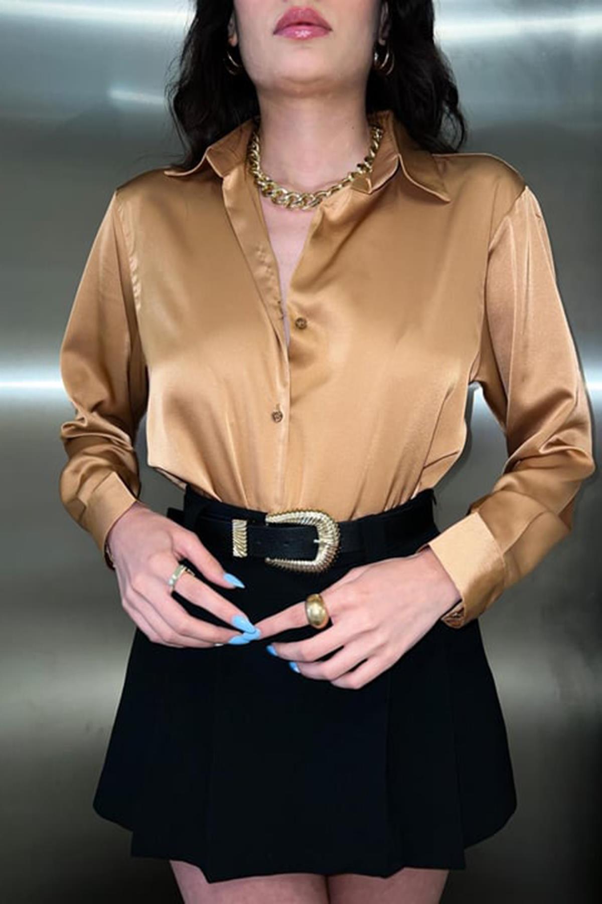 Satin Shirt - Brand: Elisa - Women & Kids, Baby Clothes Wholesale - TheBS Women