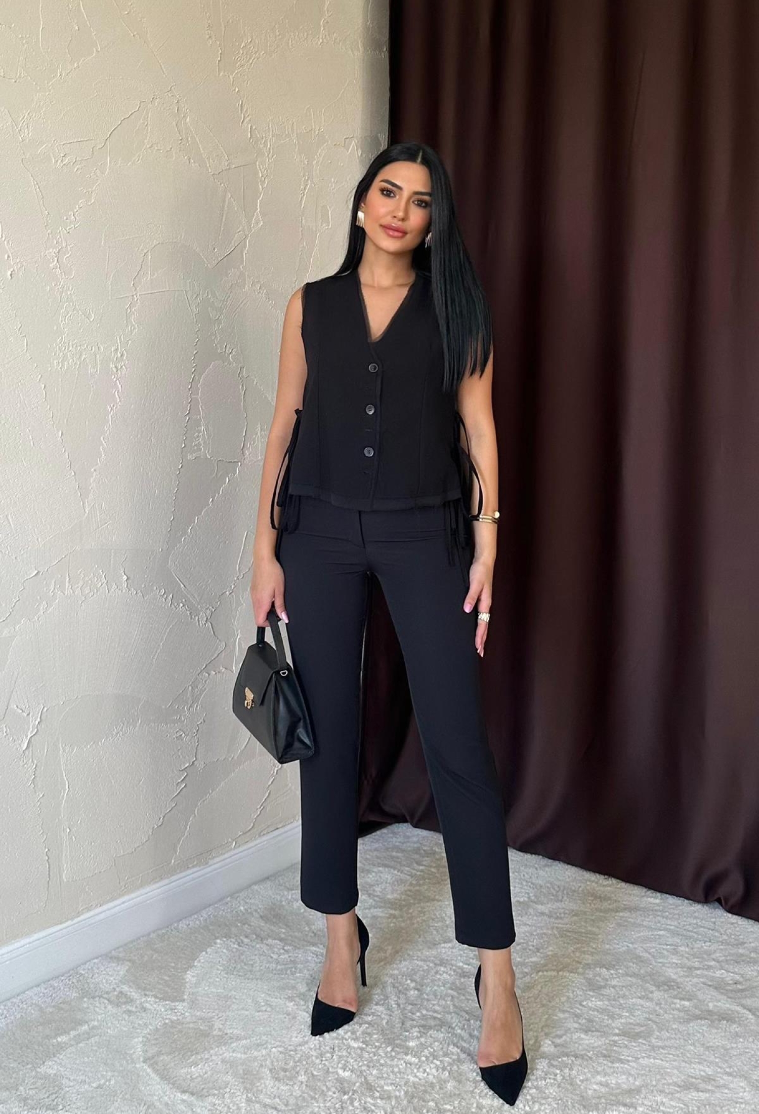 Darted Trousers - Black - Brand: Elisa - Women & Kids, Baby Clothes Wholesale - TheBS Women