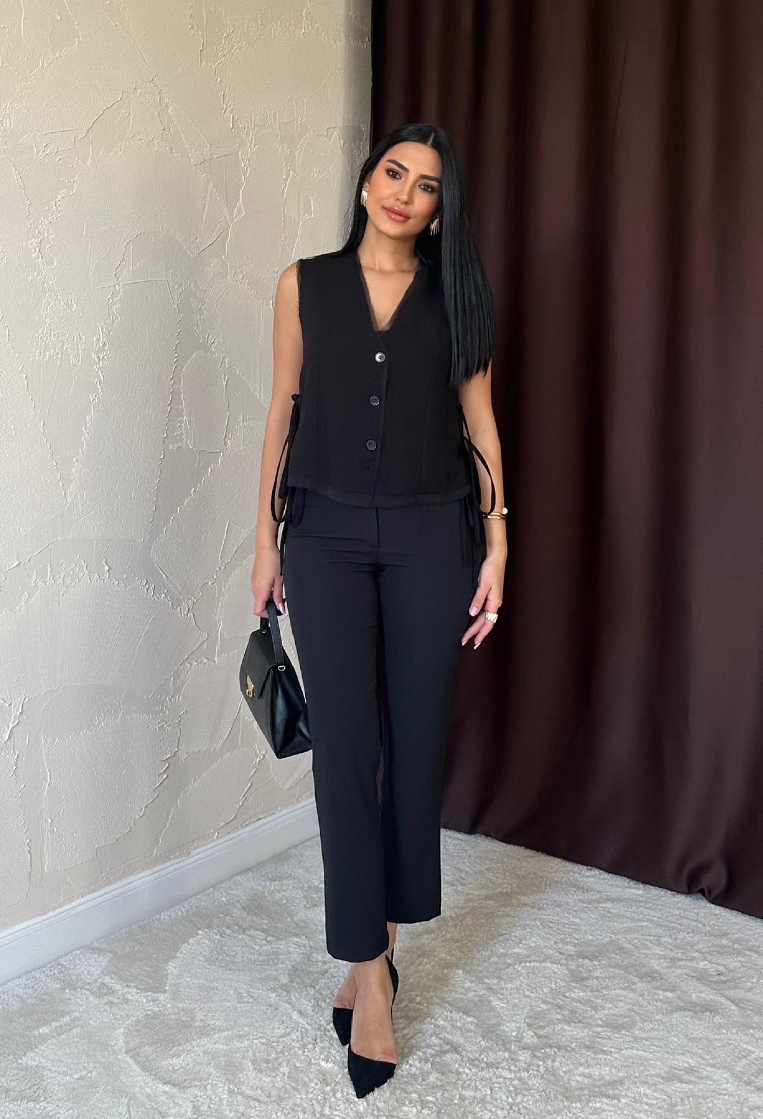 Darted Trousers - Black - Brand: Elisa - Women & Kids, Baby Clothes Wholesale - TheBS Women