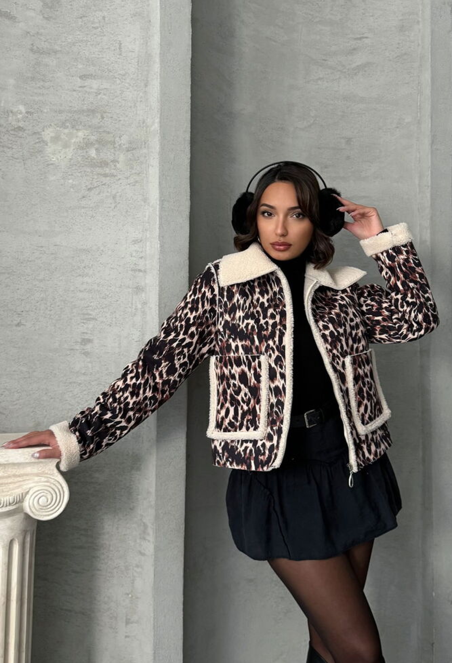 Leopard Patterned Plush Wholesale Coat - Brand: Topshow - Women & Kids, Baby Clothes Wholesale - TheBS Women