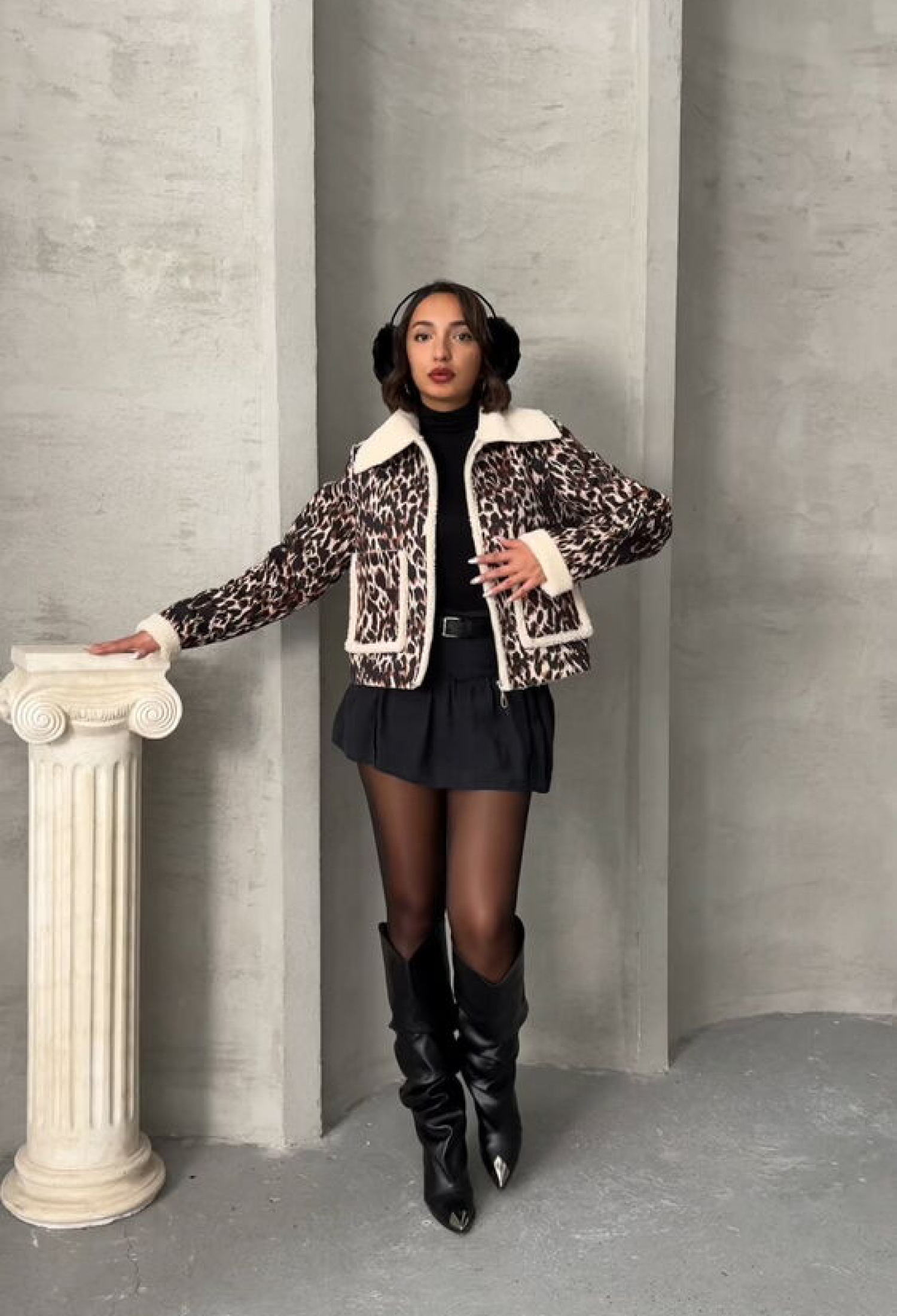 Leopard Patterned Plush Wholesale Coat - Brand: Topshow - Women & Kids, Baby Clothes Wholesale - TheBS Women