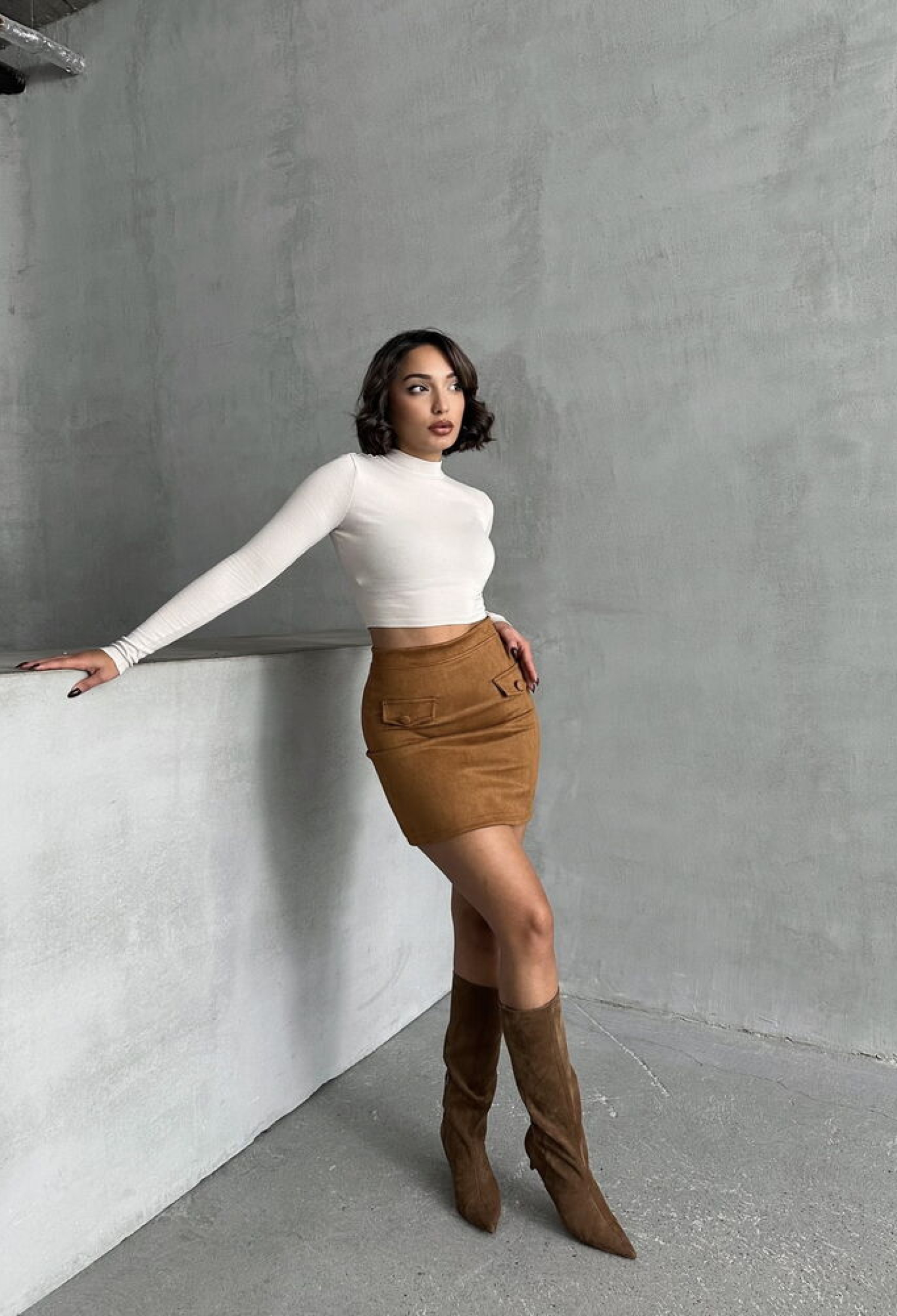 Pocket Skirt - Tan - Brand: Topshow - Women & Kids, Baby Clothes Wholesale - TheBS Women