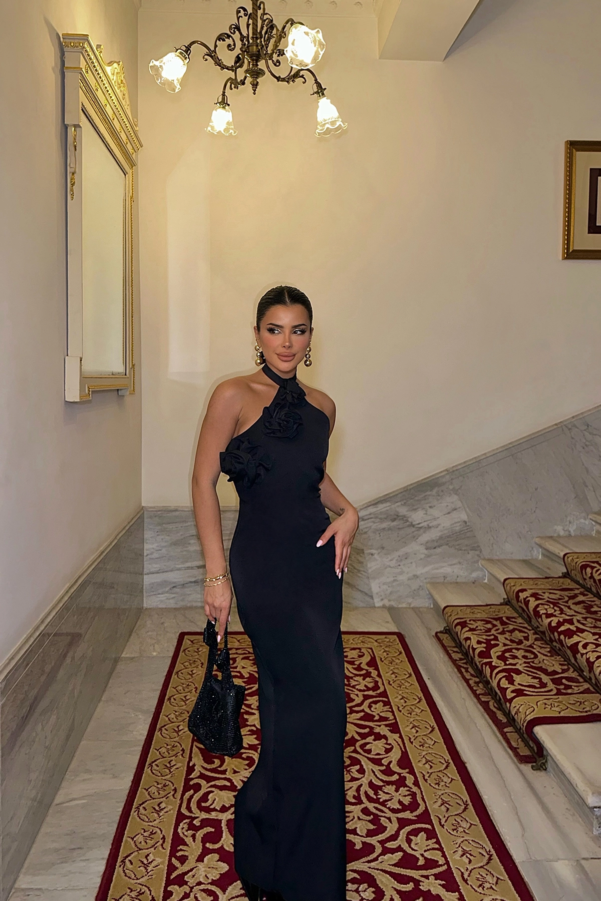 Rose Detail Tied Dress - Brand: EYYO ATELIER - Women & Kids, Baby Clothes Wholesale - TheBS Women