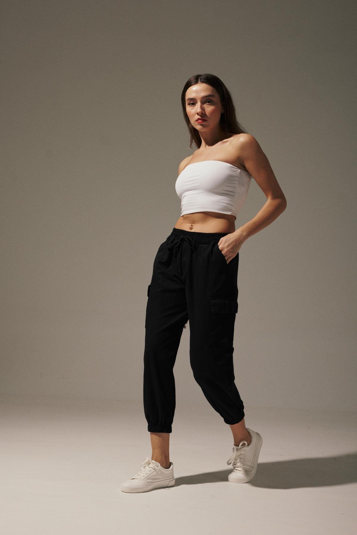 Gabardine Waist Elastic Women’s Trousers – Brand: Levure – Women & Kids, Baby Clothes Wholesale – TheBS Women