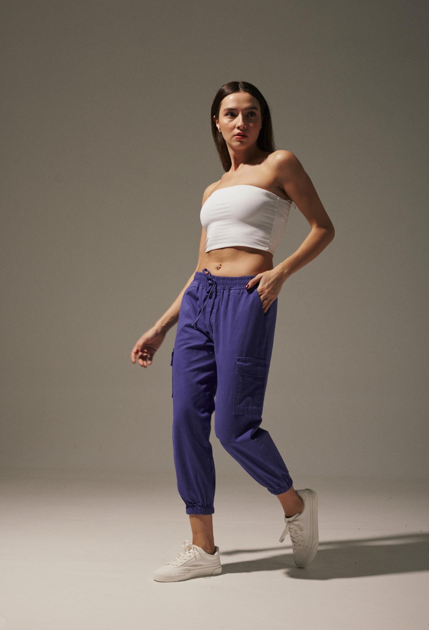 Gabardine Waist Elastic Women's Trousers - Brand: Levure - Women & Kids, Baby Clothes Wholesale - TheBS Women