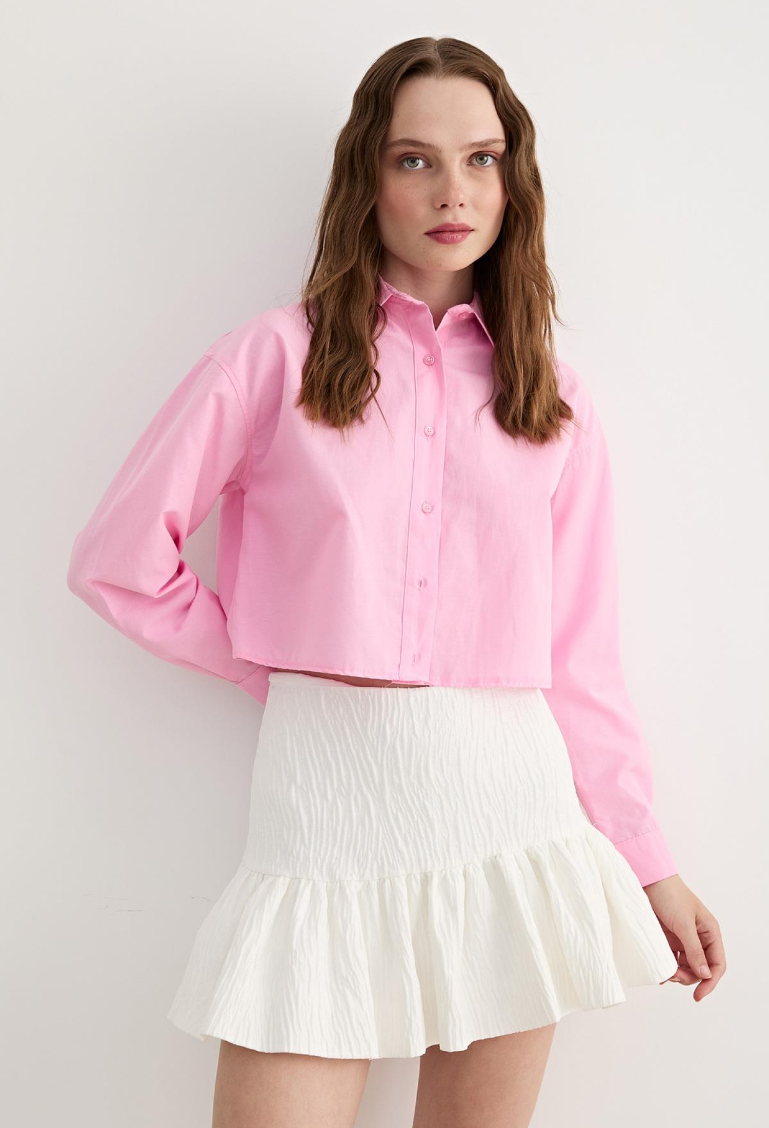 Long Sleeve Women's Crop Shirt - Brand: Levure - Women & Kids, Baby Clothes Wholesale - TheBS Women