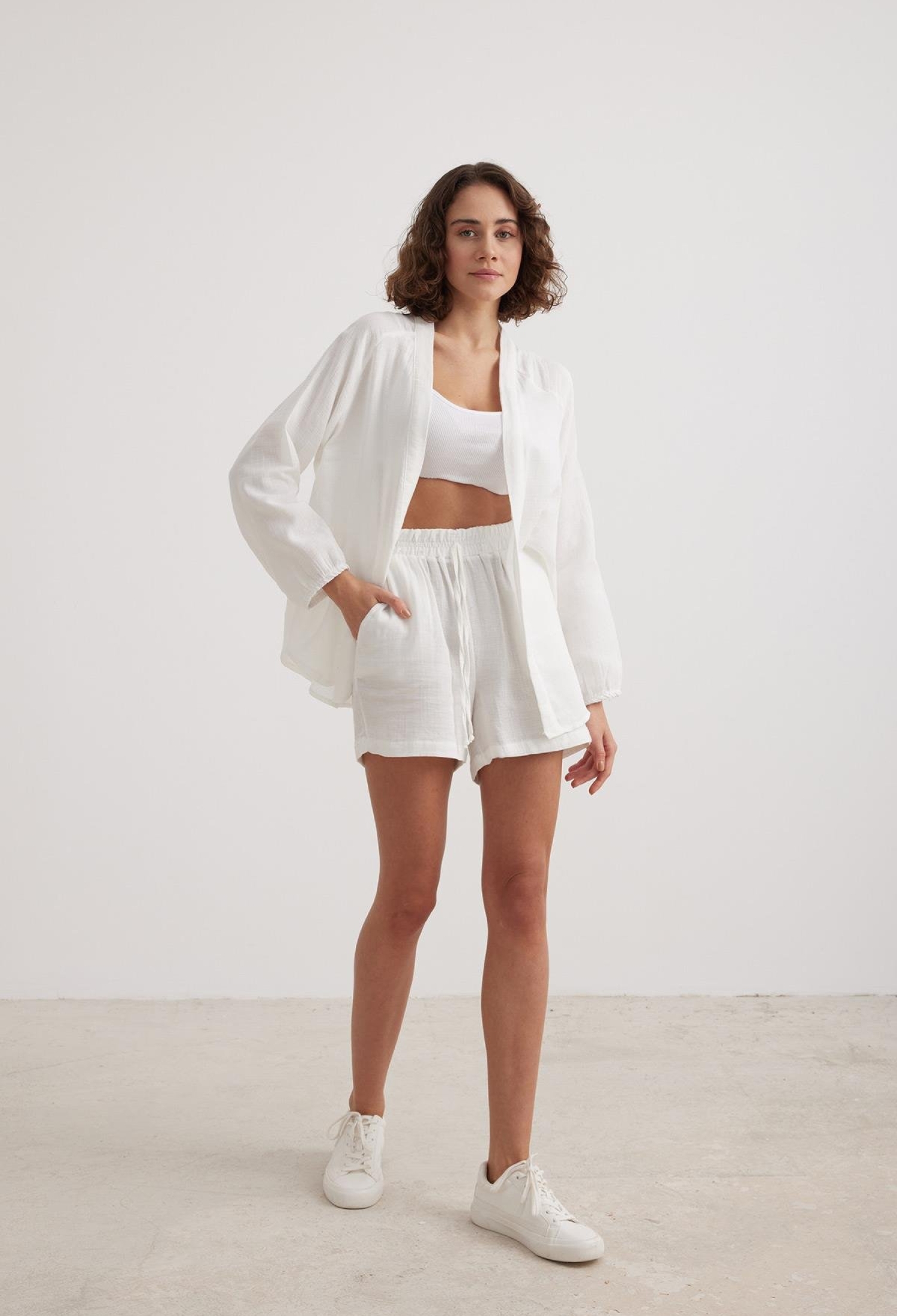 Women's Muslin Elastic Waist Shorts - Brand: Levure - Women & Kids, Baby Clothes Wholesale - TheBS Women