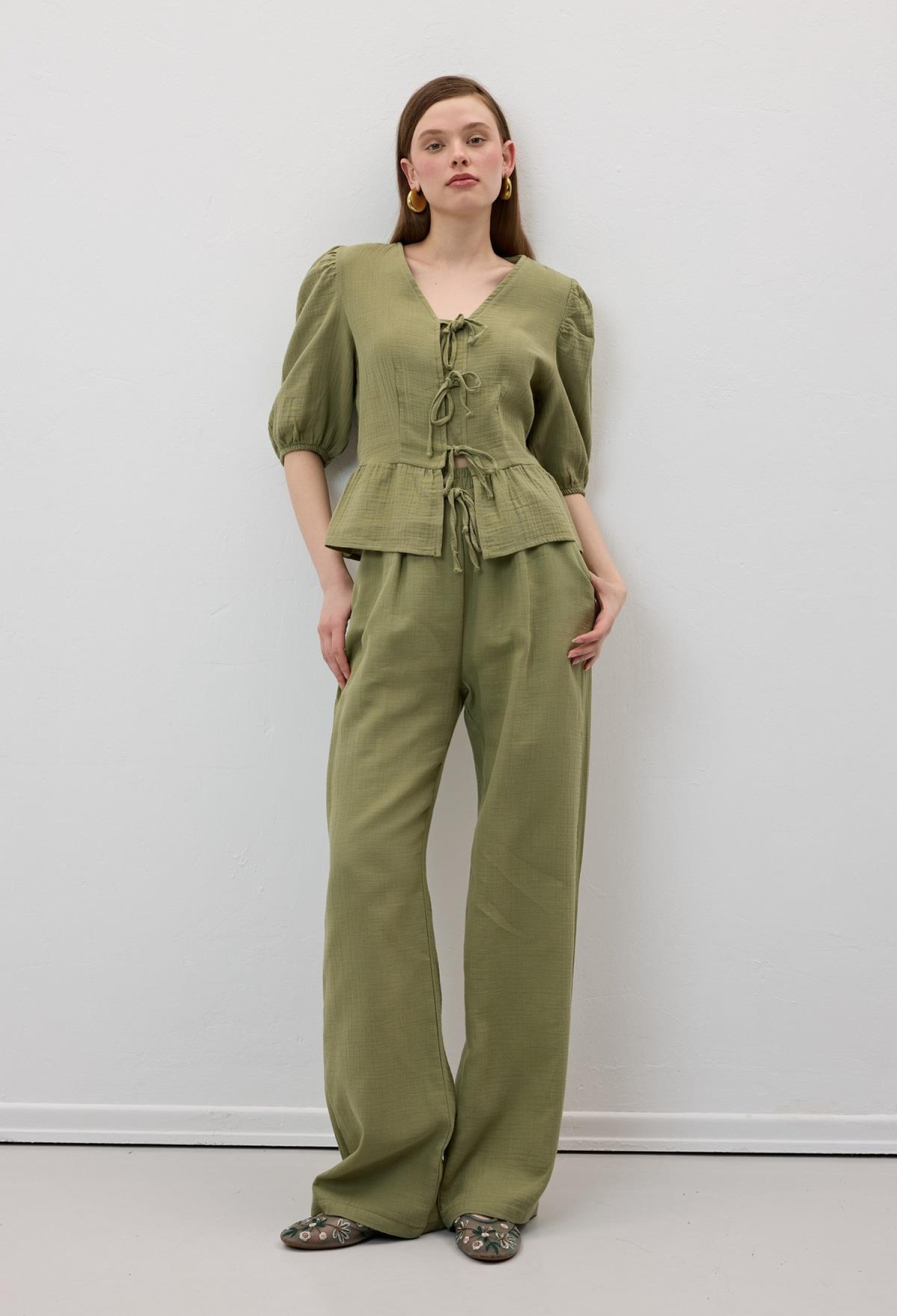 Elastic Waist Mueslin Pants - Brand: Levure - Women & Kids, Baby Clothes Wholesale - TheBS Women