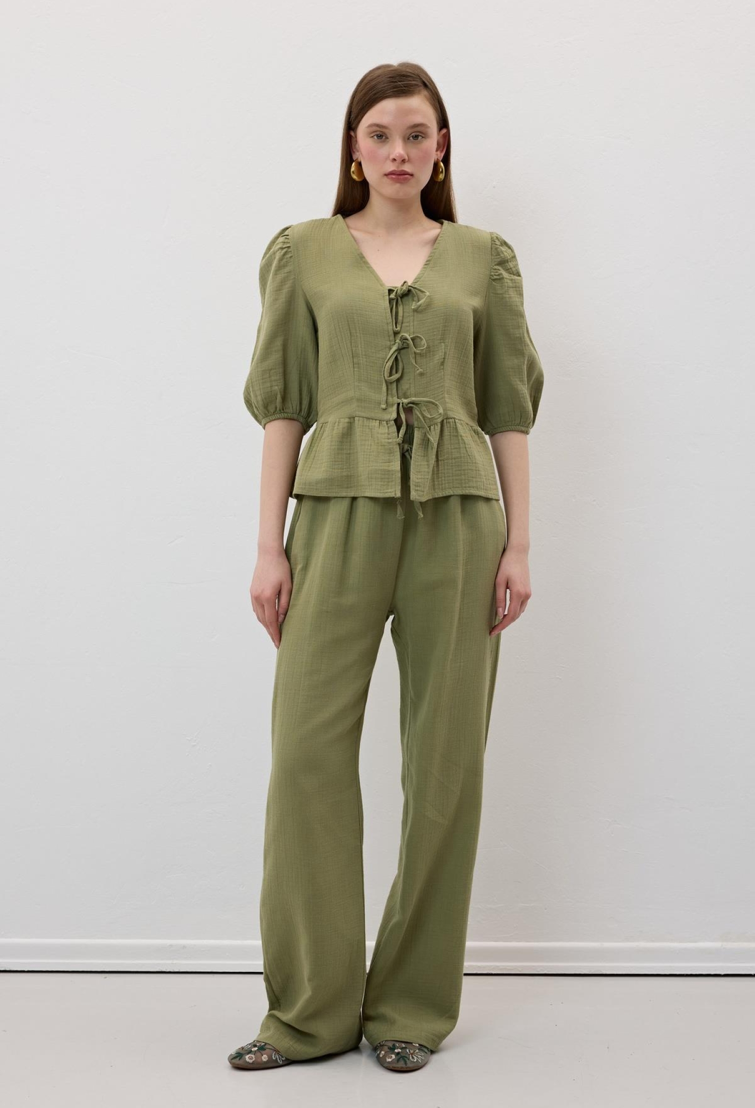 Elastic Waist Mueslin Pants - Brand: Levure - Women & Kids, Baby Clothes Wholesale - TheBS Women