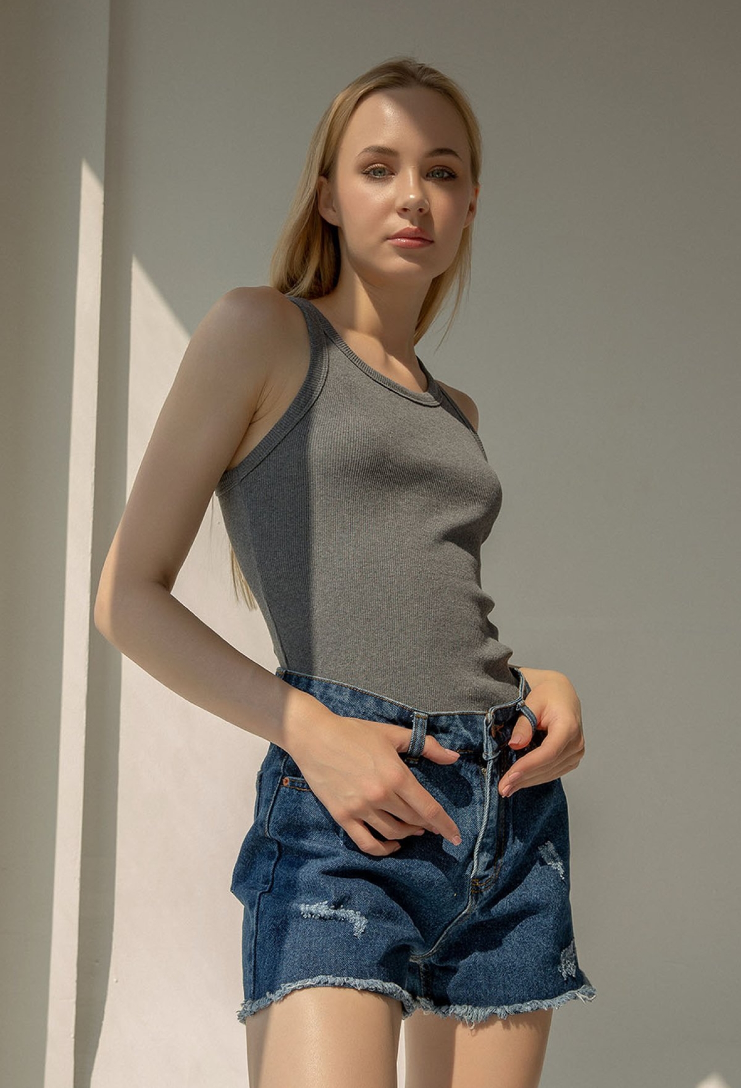 Ribbed Halter Neck Knitted Undershirt - Brand: la & vetta - Women & Kids, Baby Clothes Wholesale - TheBS Women