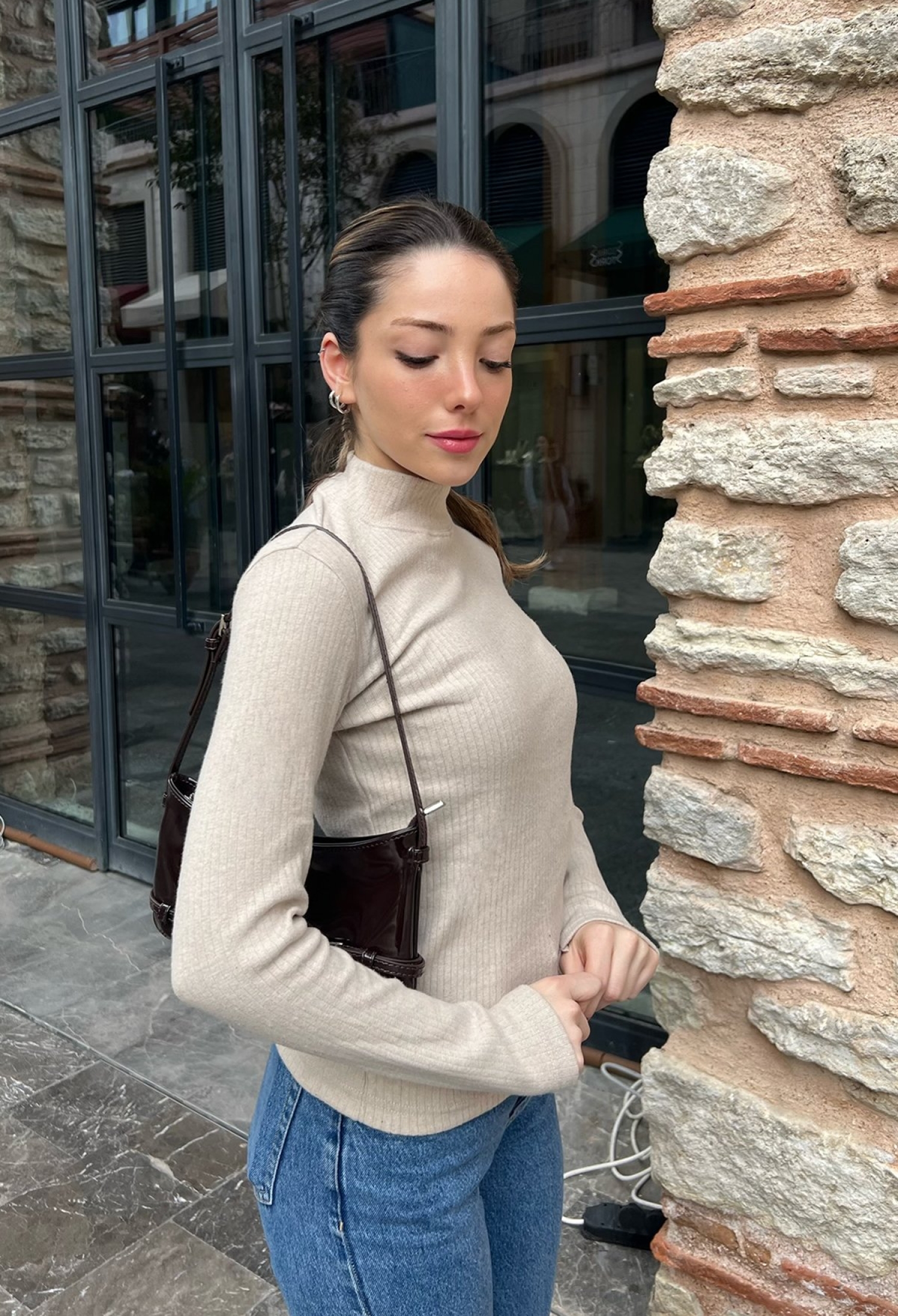 Half Turtleneck Ribbed Sweater - Brand: la & vetta - Women & Kids, Baby Clothes Wholesale - TheBS Women