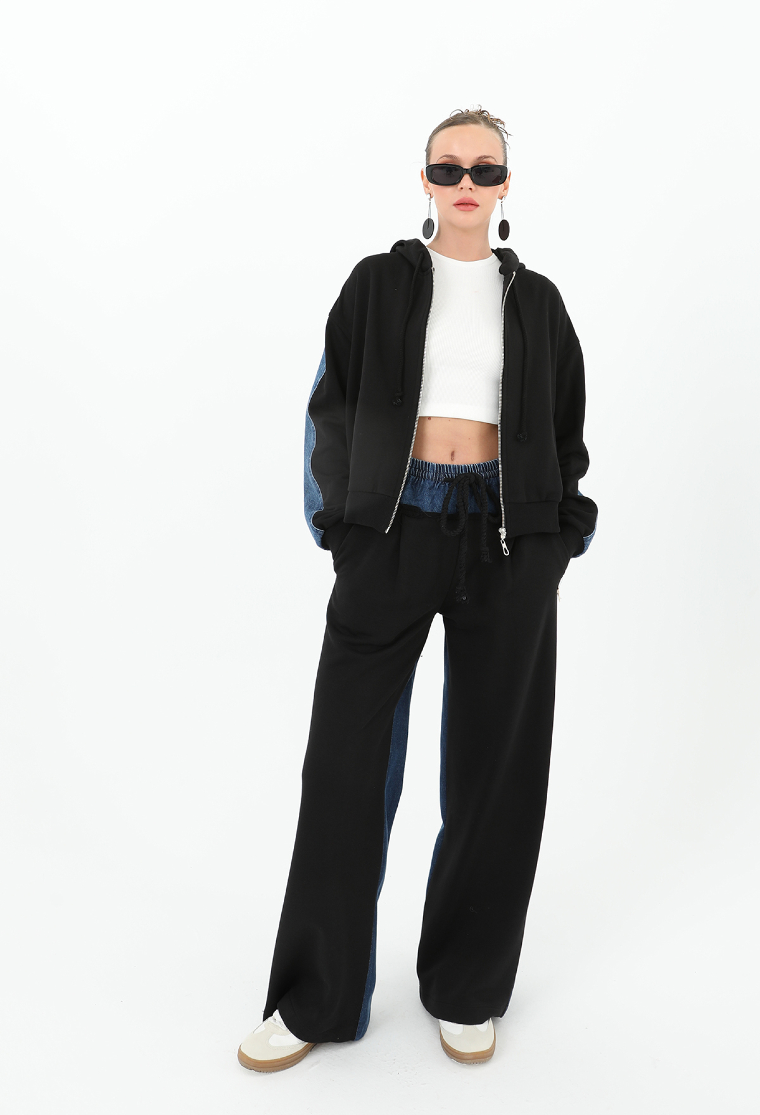 Women's Wide Leg Trousers With Denim Back And Knitwear Front - Brand: SOUL - Women & Kids, Baby Clothes Wholesale - TheBS Women