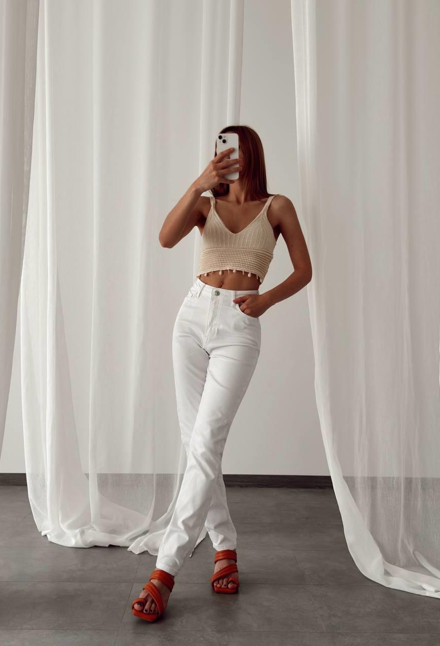 High Waist Regular Cut White Mom Jeans - Brand: LACARINO - Women & Kids, Baby Clothes Wholesale - TheBS Women