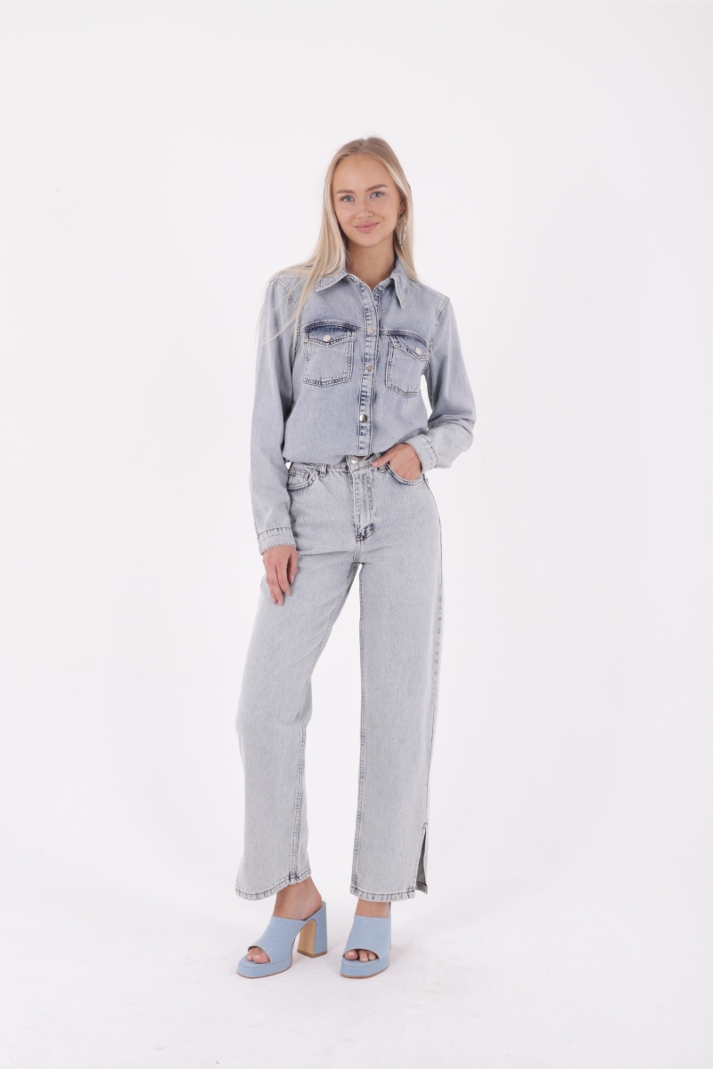 Snap Fastener Denim Jacket - Brand: XLove - Women & Kids, Baby Clothes Wholesale - TheBS Women