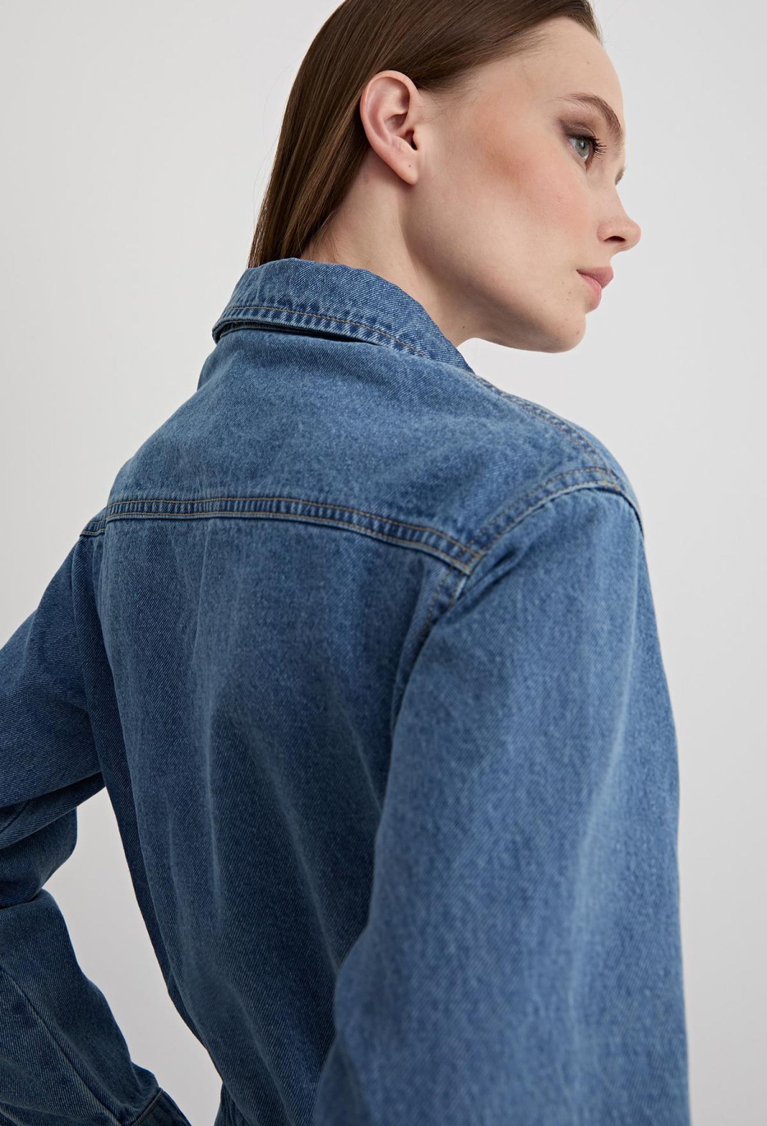 Long Sleeve Denim Jumpsuit - Blue - Brand: Levure - Women & Kids, Baby Clothes Wholesale - TheBS Women