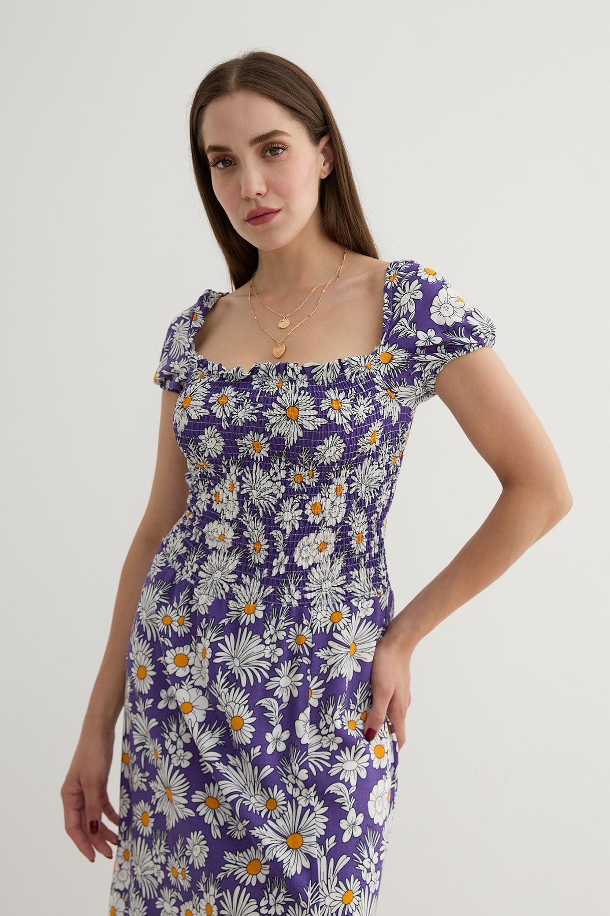 Women’s Floral Patterned Slit Dress – Brand: Levure – Women & Kids, Baby Clothes Wholesale – TheBS Women