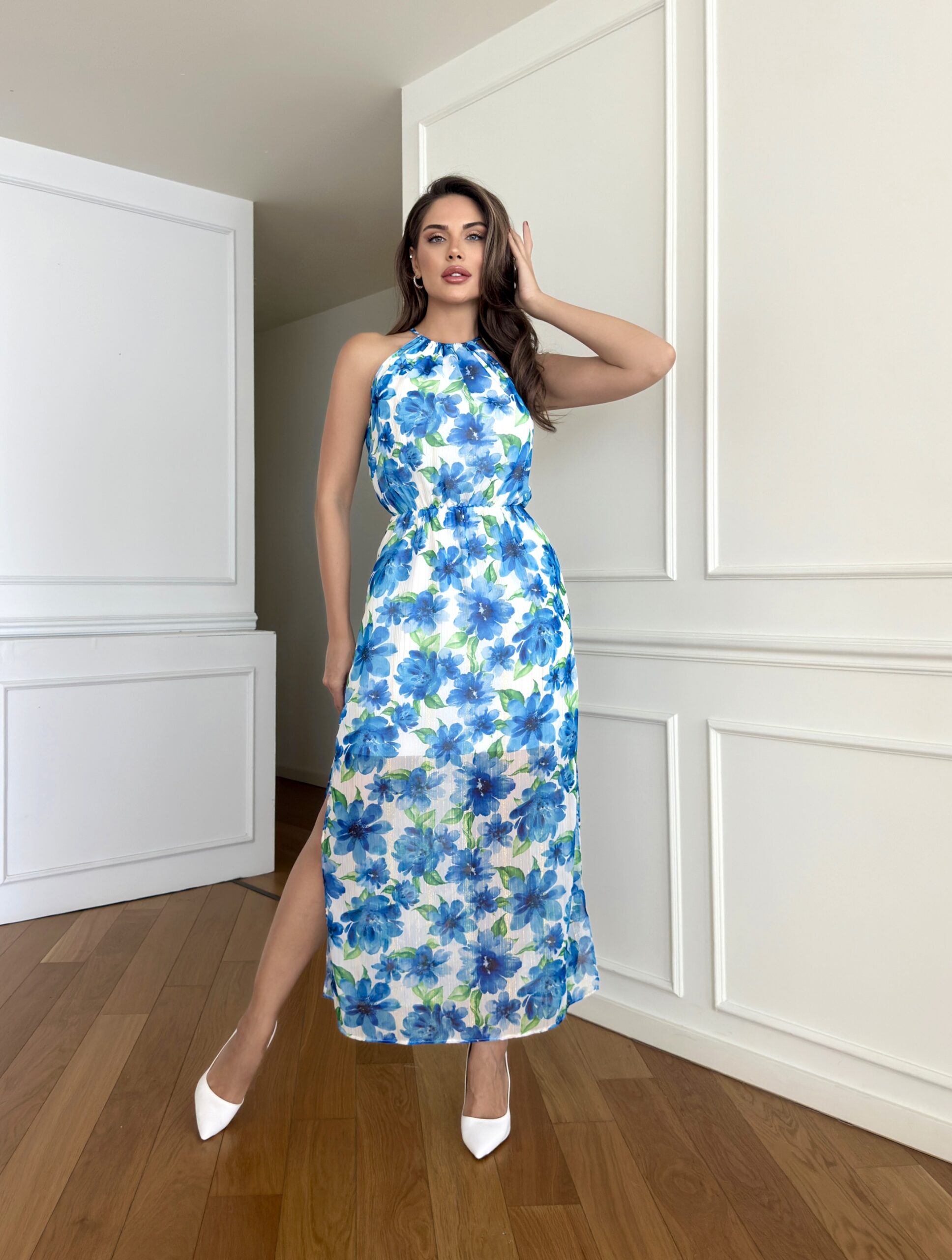 Halter Neck Glittery Yoryo Dress - Brand: STEPS - Women & Kids, Baby Clothes Wholesale - TheBS Women Halter Neck Glittery Yoryo Dress - Brand: STEPS - Women & Kids, Baby Clothes Wholesale - TheBS Women