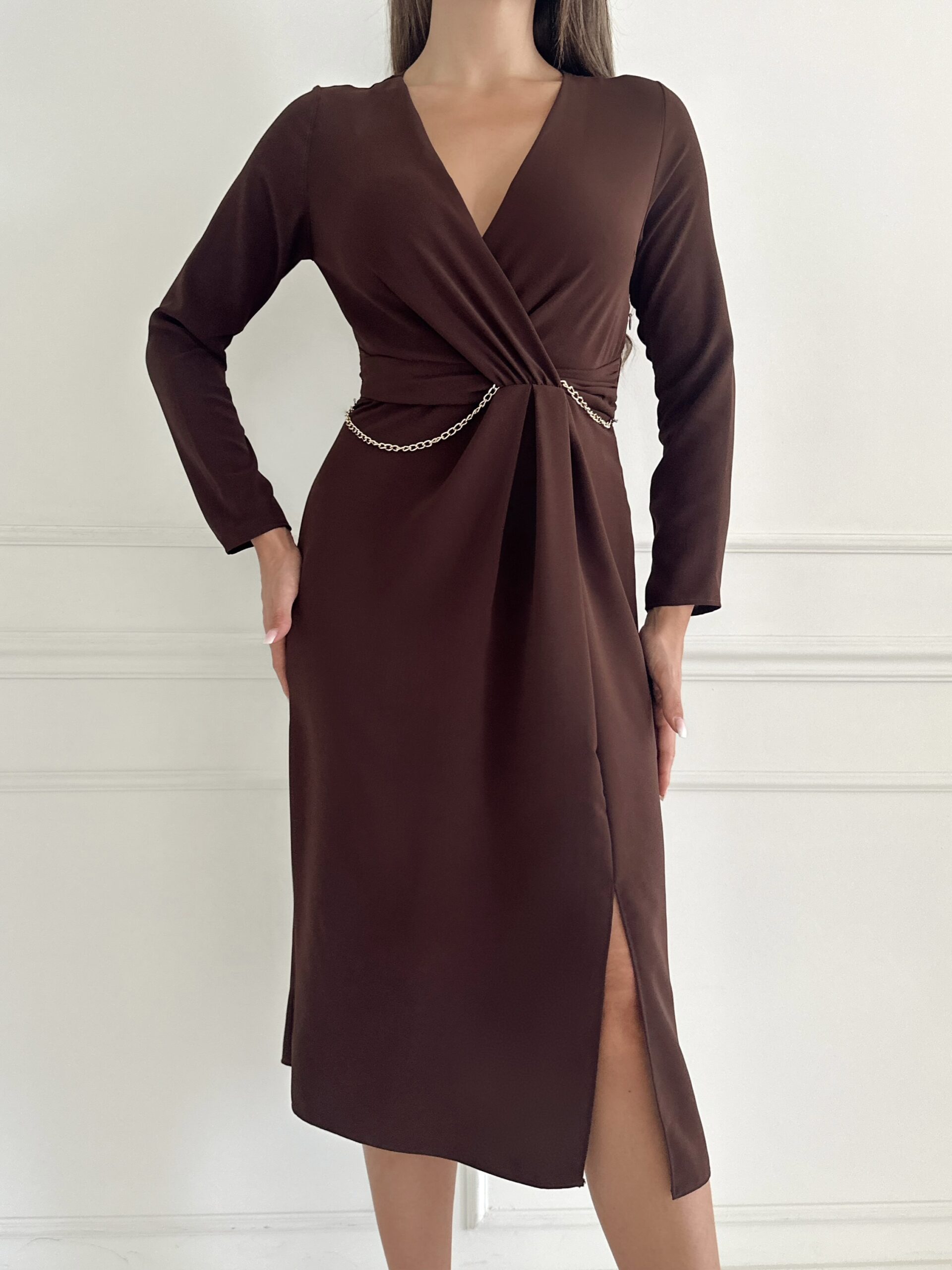 V Neck Chain Detail Dress - Brand: STEPS - Women & Kids, Baby Clothes Wholesale - TheBS Women V Neck Chain Detail Dress - Brand: STEPS - Women & Kids, Baby Clothes Wholesale - TheBS Women