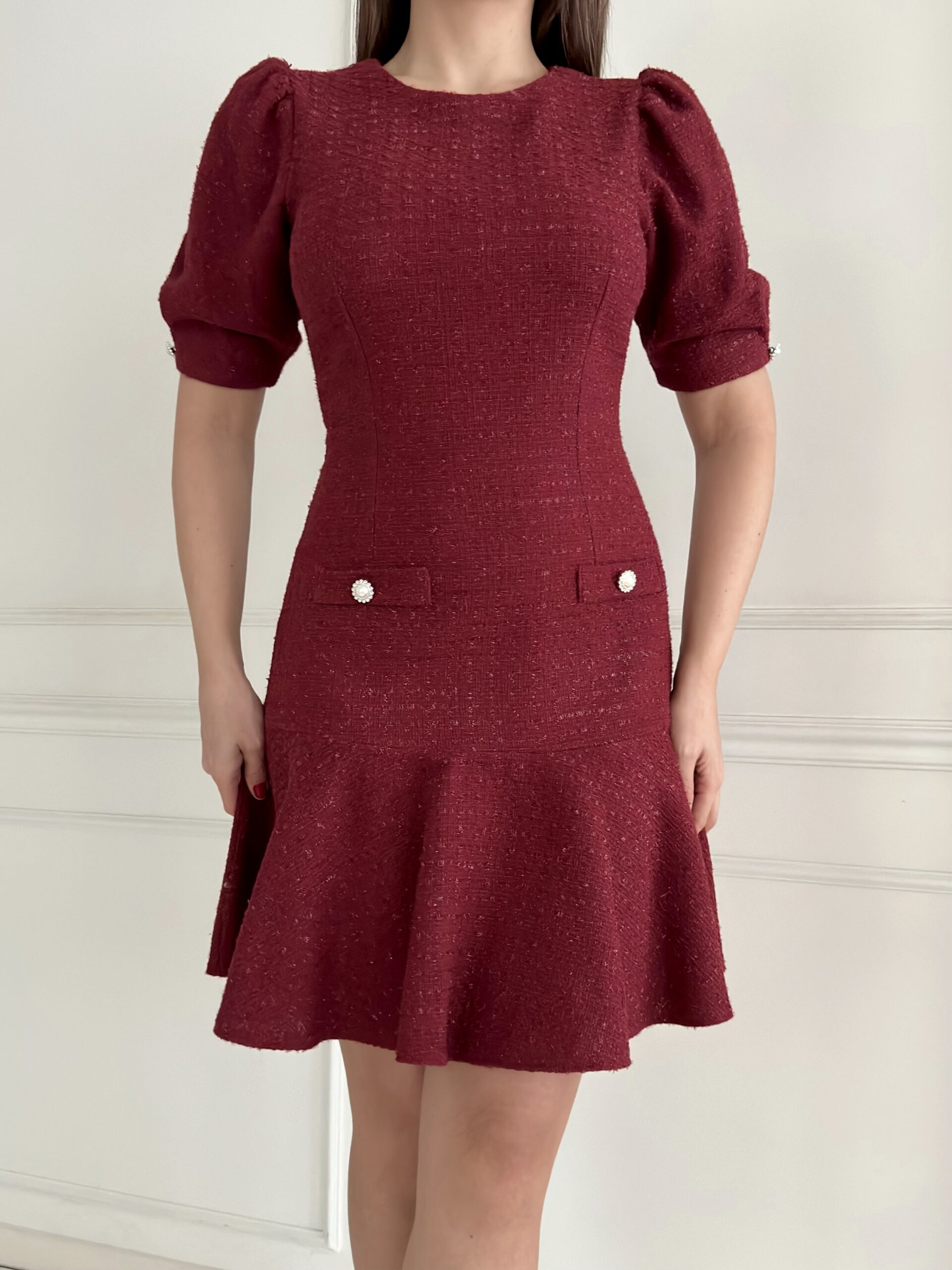 Chanel Dress With Pleated Sleeves And Flounce Skirt - Brand: STEPS - Women & Kids, Baby Clothes Wholesale - TheBS Women Chanel Dress With Pleated Sleeves And Flounce Skirt - Brand: STEPS - Women & Kids, Baby Clothes Wholesale - TheBS Women