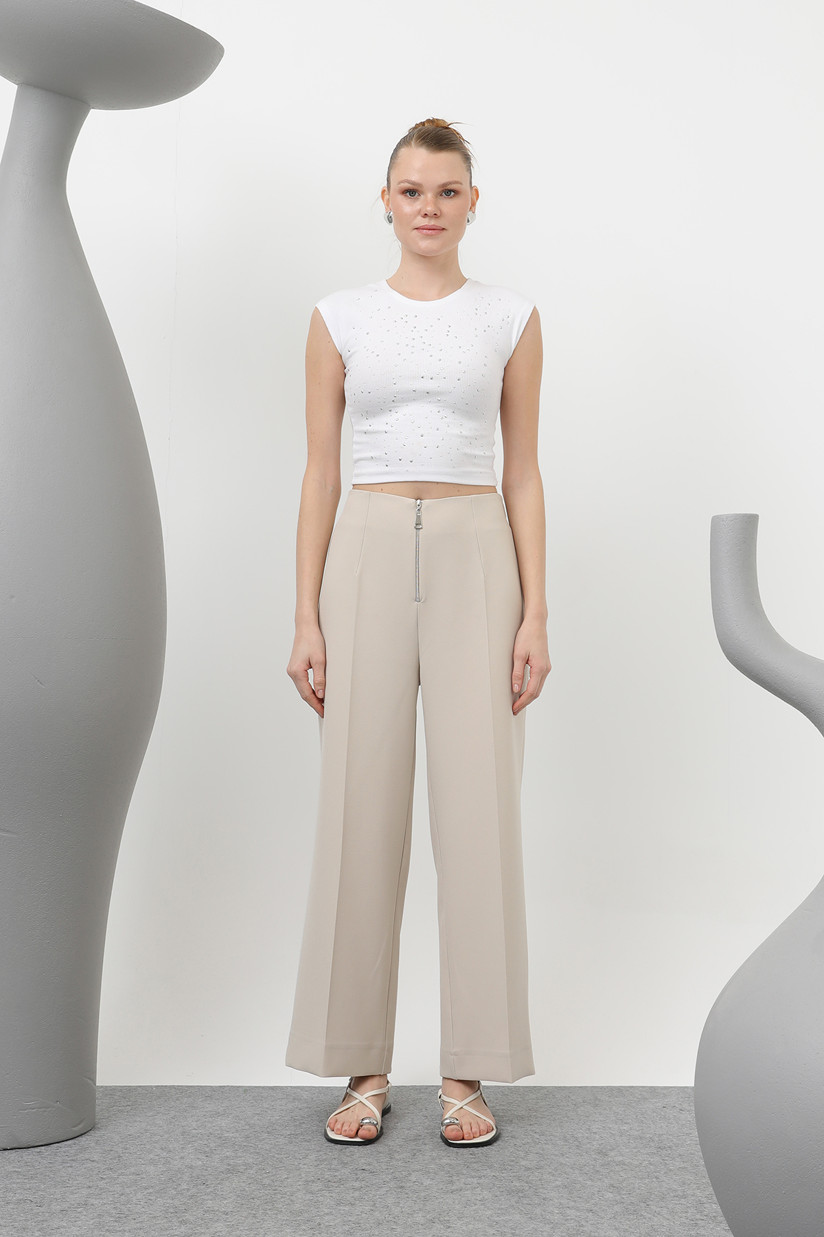 Women's Zipper Detailed Pencil Pants - Brand: Puane - Women & Kids, Baby Clothes Wholesale - TheBS Women Women's Zipper Detailed Pencil Pants - Brand: Puane - Women & Kids, Baby Clothes Wholesale - TheBS Women