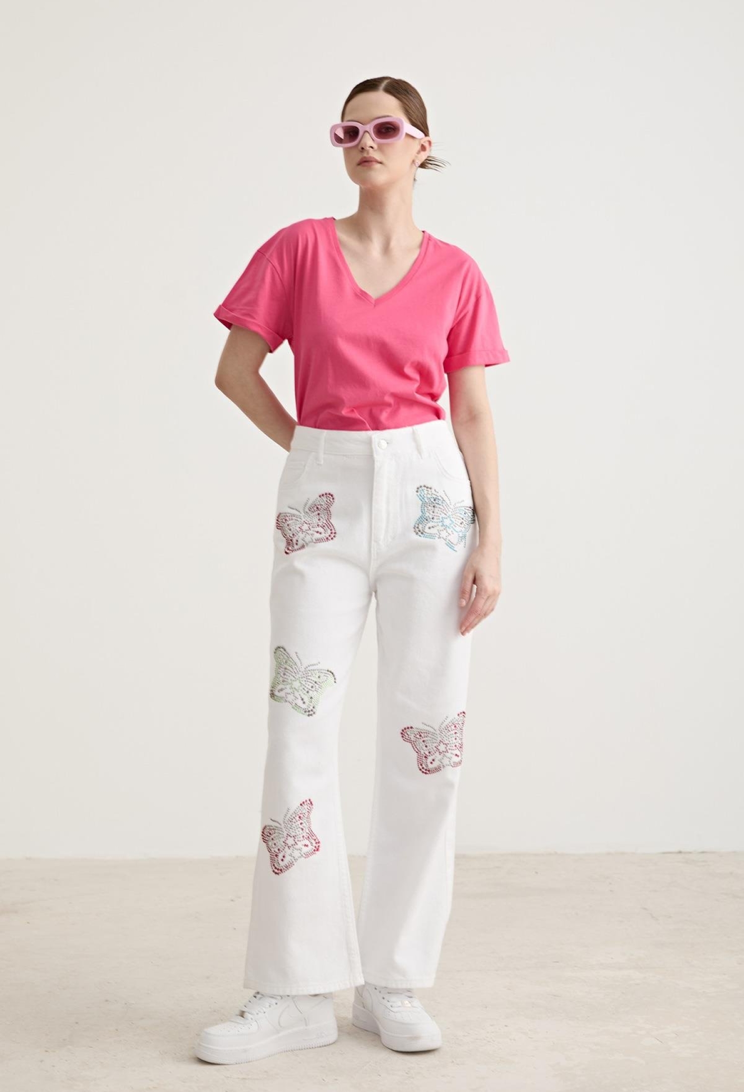 V Neck Sleeve Folded Tshirt - Brand: Levure - Women & Kids, Baby Clothes Wholesale - TheBS Women