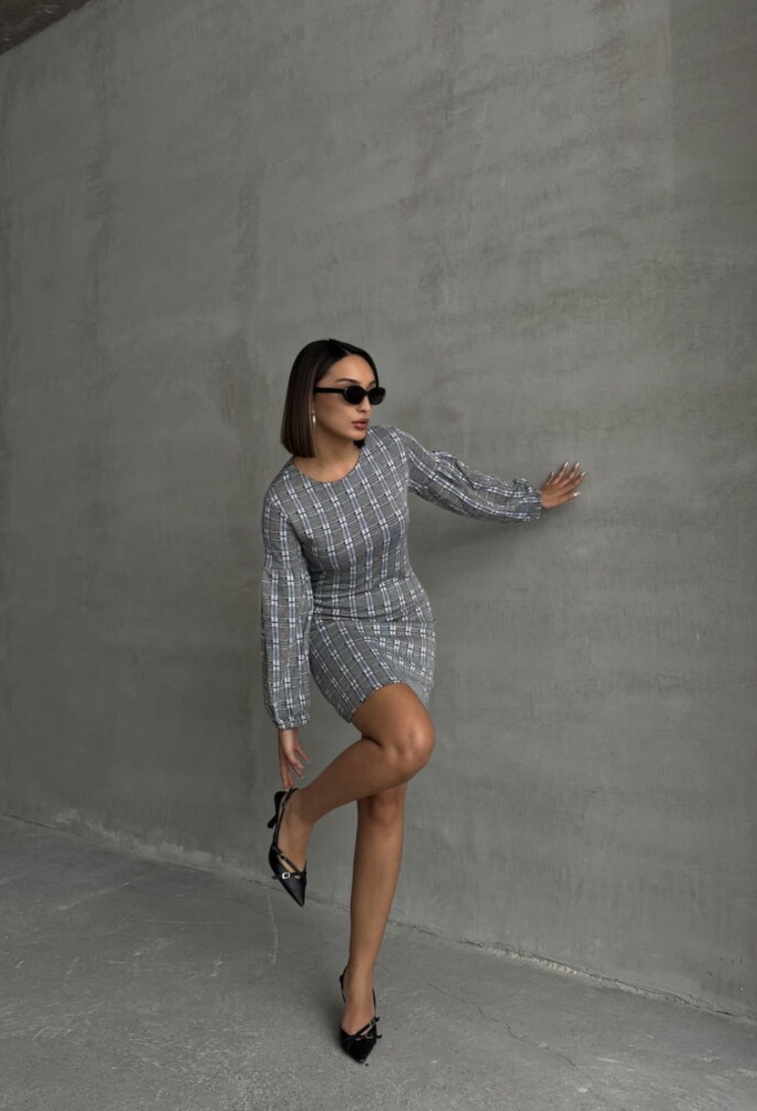 Plaid Wholesale Dress - Navy - Brand: Topshow - Women & Kids, Baby Clothes Wholesale - TheBS Women