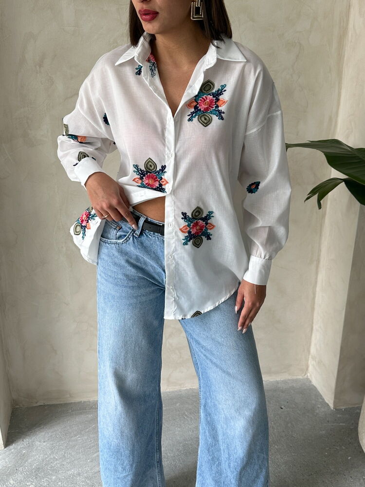 Shirt With Embroidery Detail – Brand: Topshow – Women & Kids, Baby Clothes Wholesale – TheBS Women