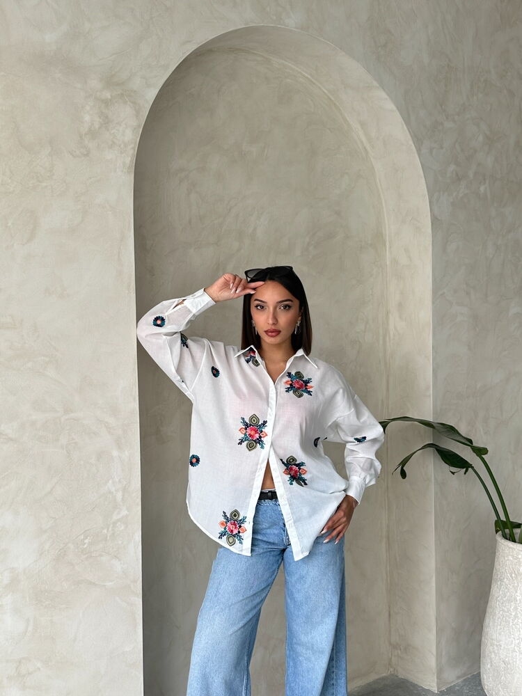 Shirt With Embroidery Detail – Brand: Topshow – Women & Kids, Baby Clothes Wholesale – TheBS Women