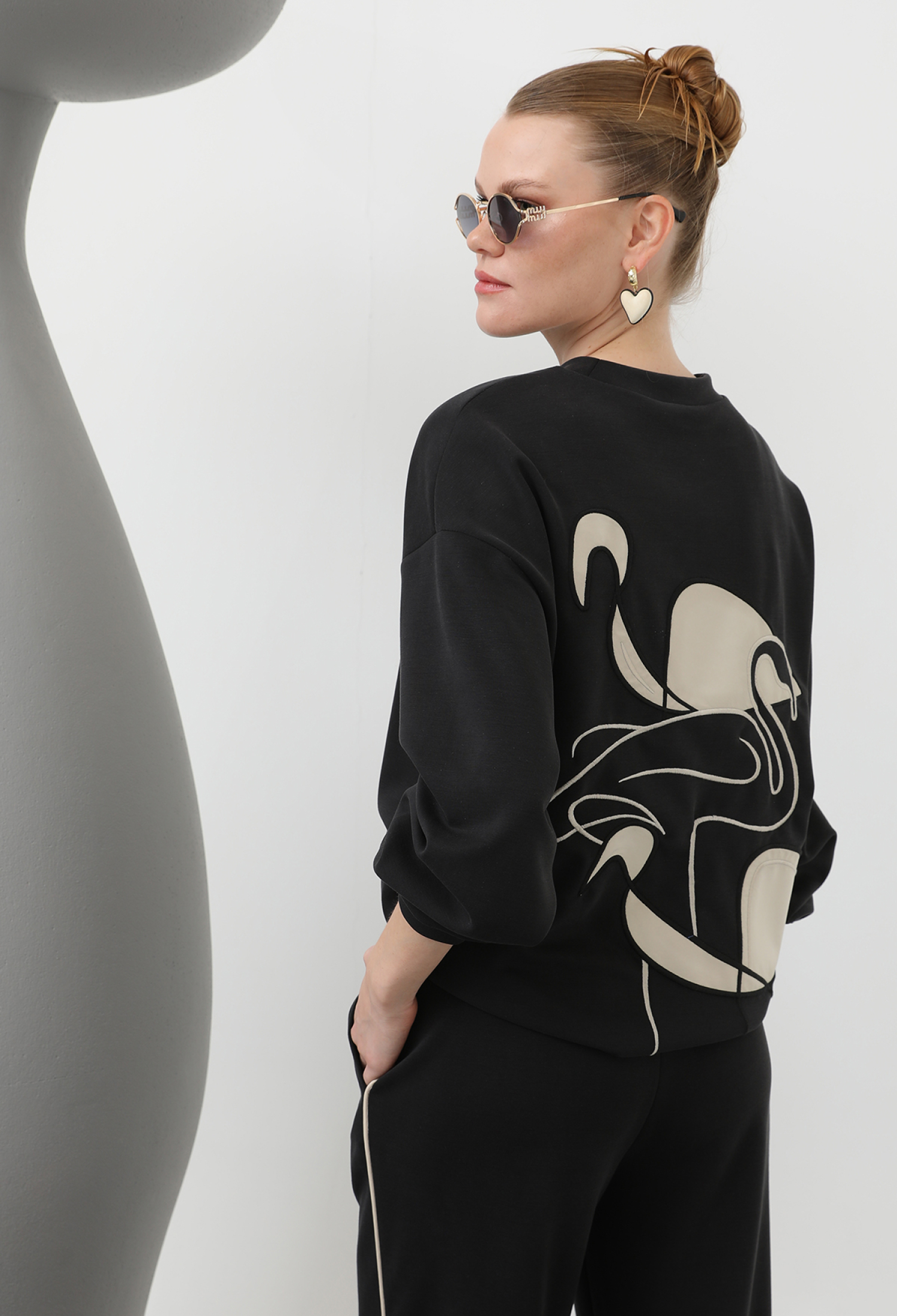 Swan Embroidered Tracksuit Set - Brand: SOUL - Women & Kids, Baby Clothes Wholesale - TheBS Women