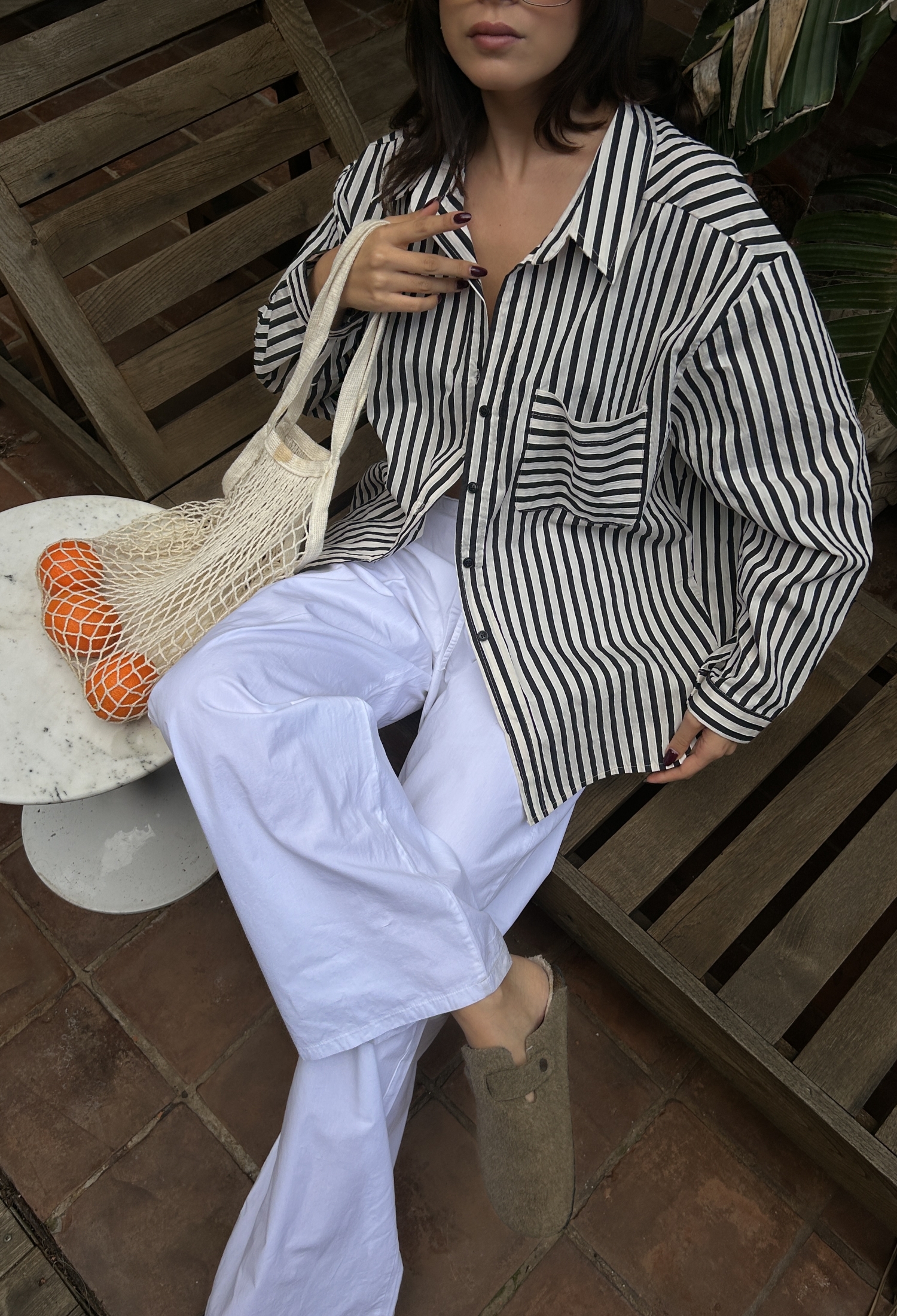 Striped Oversize Pocket Detailed Cotton Shirt 29013 - Brand: First Angels - Women & Kids, Baby Clothes Wholesale - TheBS Women