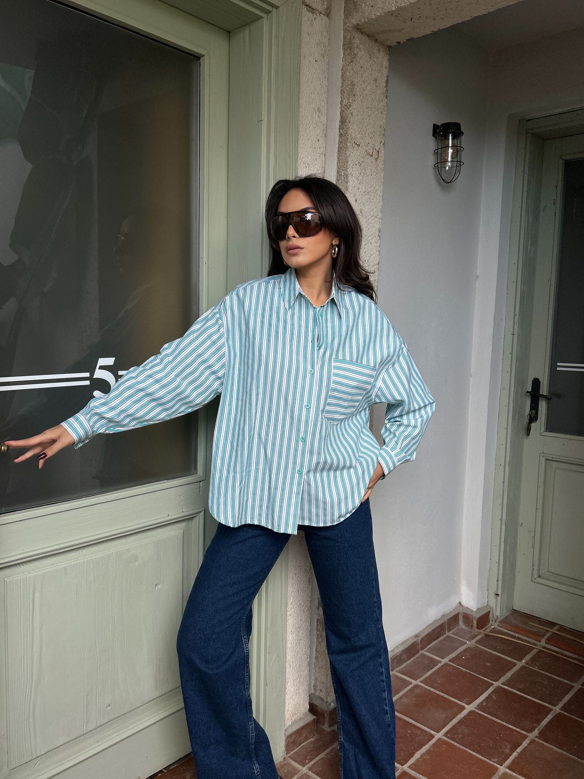 Striped Wide Cut Shirt 29057 – Brand: First Angels – Women & Kids, Baby Clothes Wholesale – TheBS Women