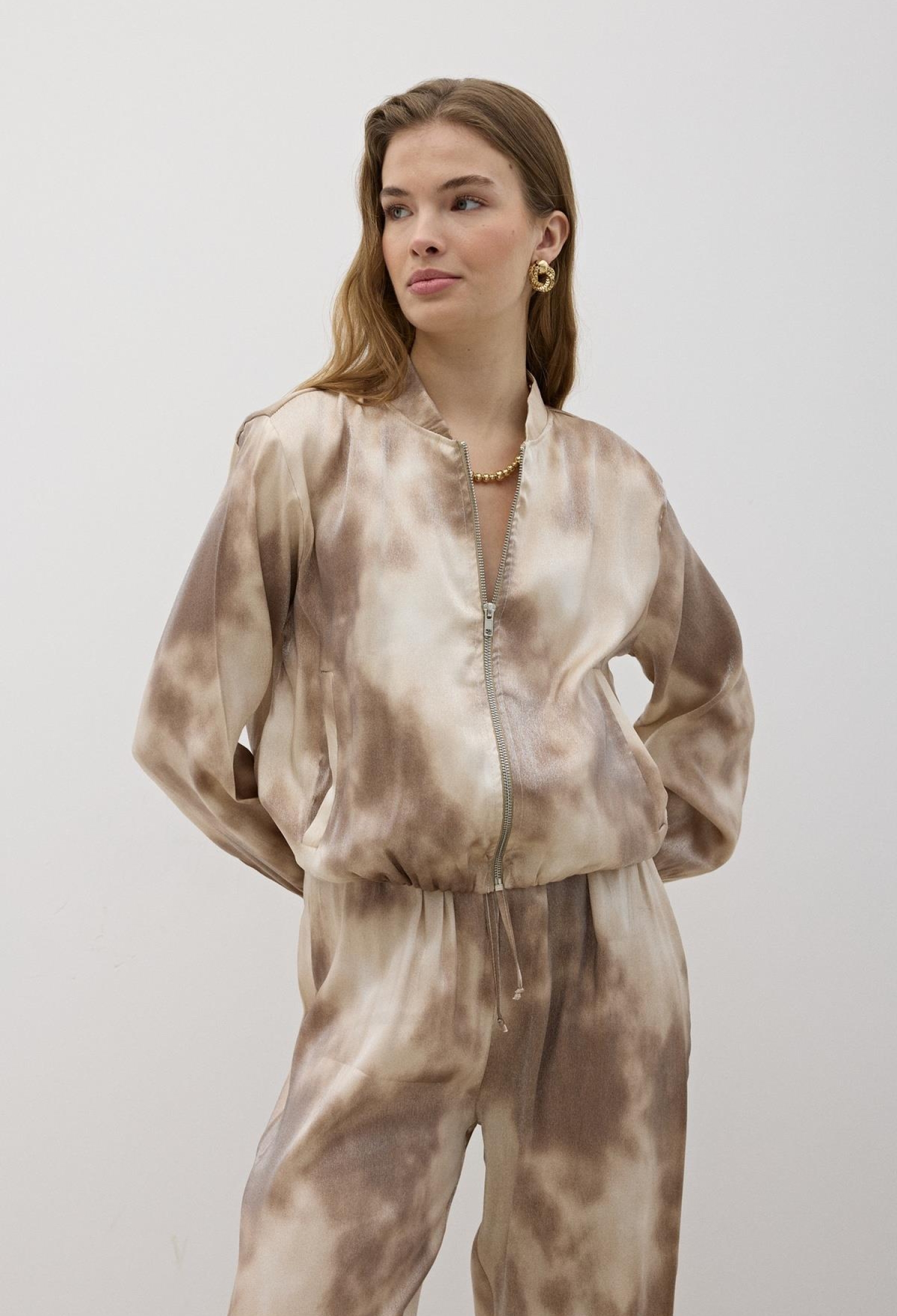 Satin JacketWith Front Zipper - Brand: Levure - Women & Kids, Baby Clothes Wholesale - TheBS Women