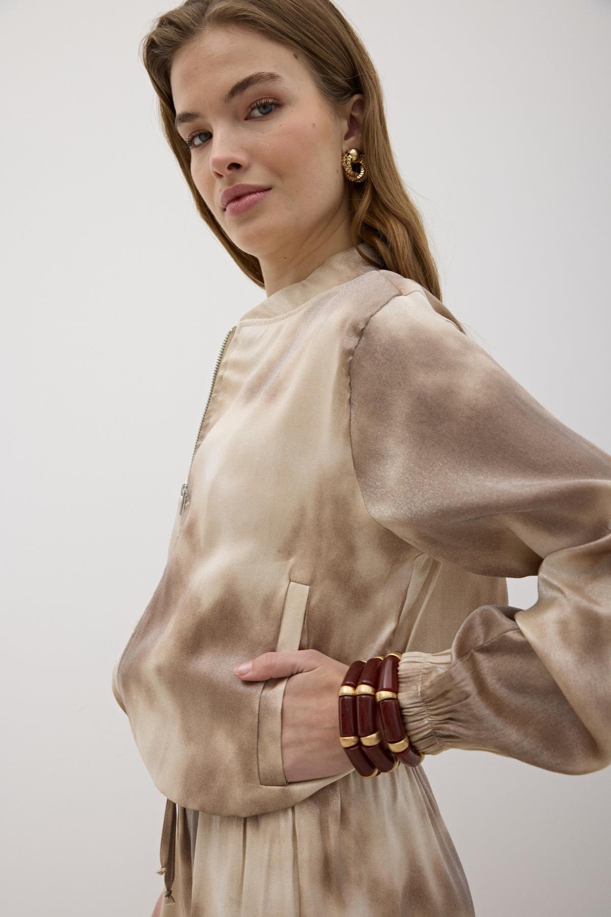 Satin JacketWith Front Zipper - Brand: Levure - Women & Kids, Baby Clothes Wholesale - TheBS Women Satin JacketWith Front Zipper - Brand: Levure - Women & Kids, Baby Clothes Wholesale - TheBS Women