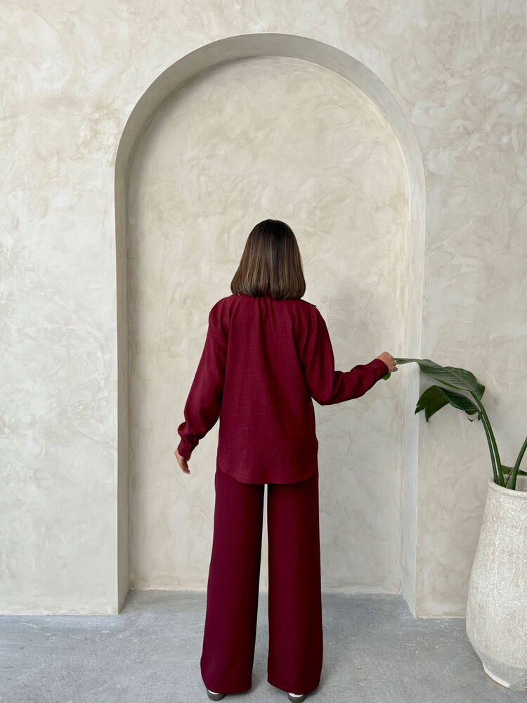 Trousers – Burgundy – Brand: Topshow – Women & Kids, Baby Clothes Wholesale – TheBS Women