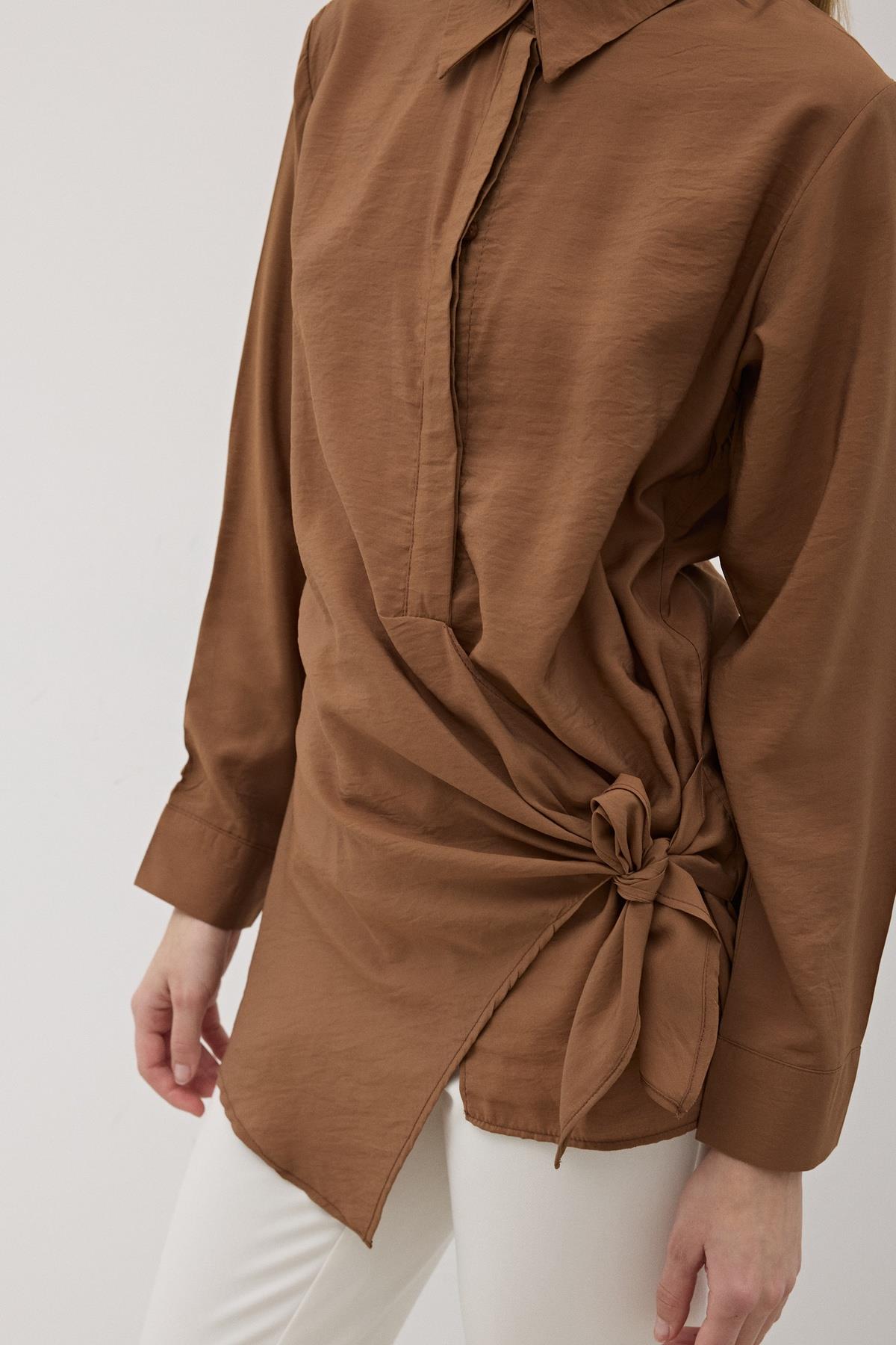 Side Tie Modal Shirt - Brand: Levure - Women & Kids, Baby Clothes Wholesale - TheBS Women Side Tie Modal Shirt - Brand: Levure - Women & Kids, Baby Clothes Wholesale - TheBS Women