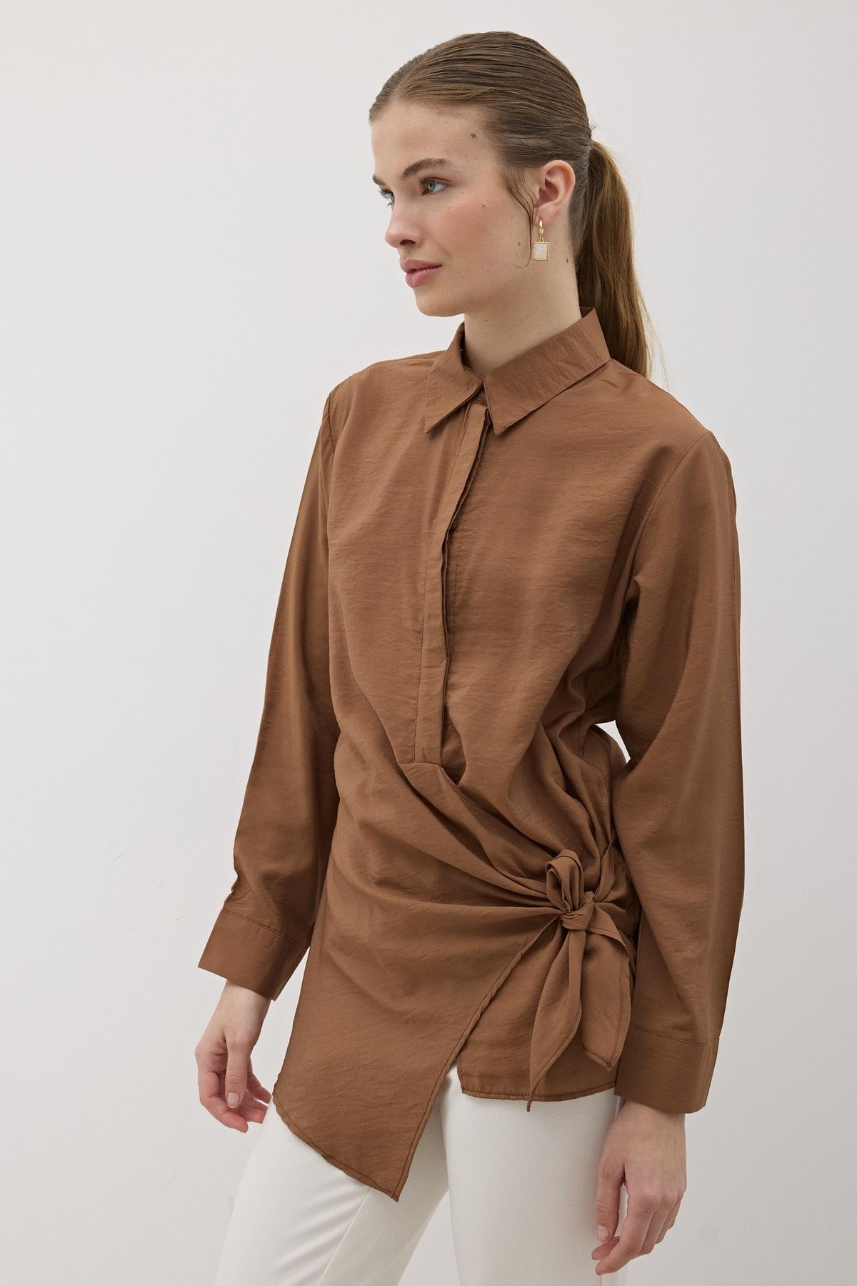 Side Tie Modal Shirt - Brand: Levure - Women & Kids, Baby Clothes Wholesale - TheBS Women Side Tie Modal Shirt - Brand: Levure - Women & Kids, Baby Clothes Wholesale - TheBS Women