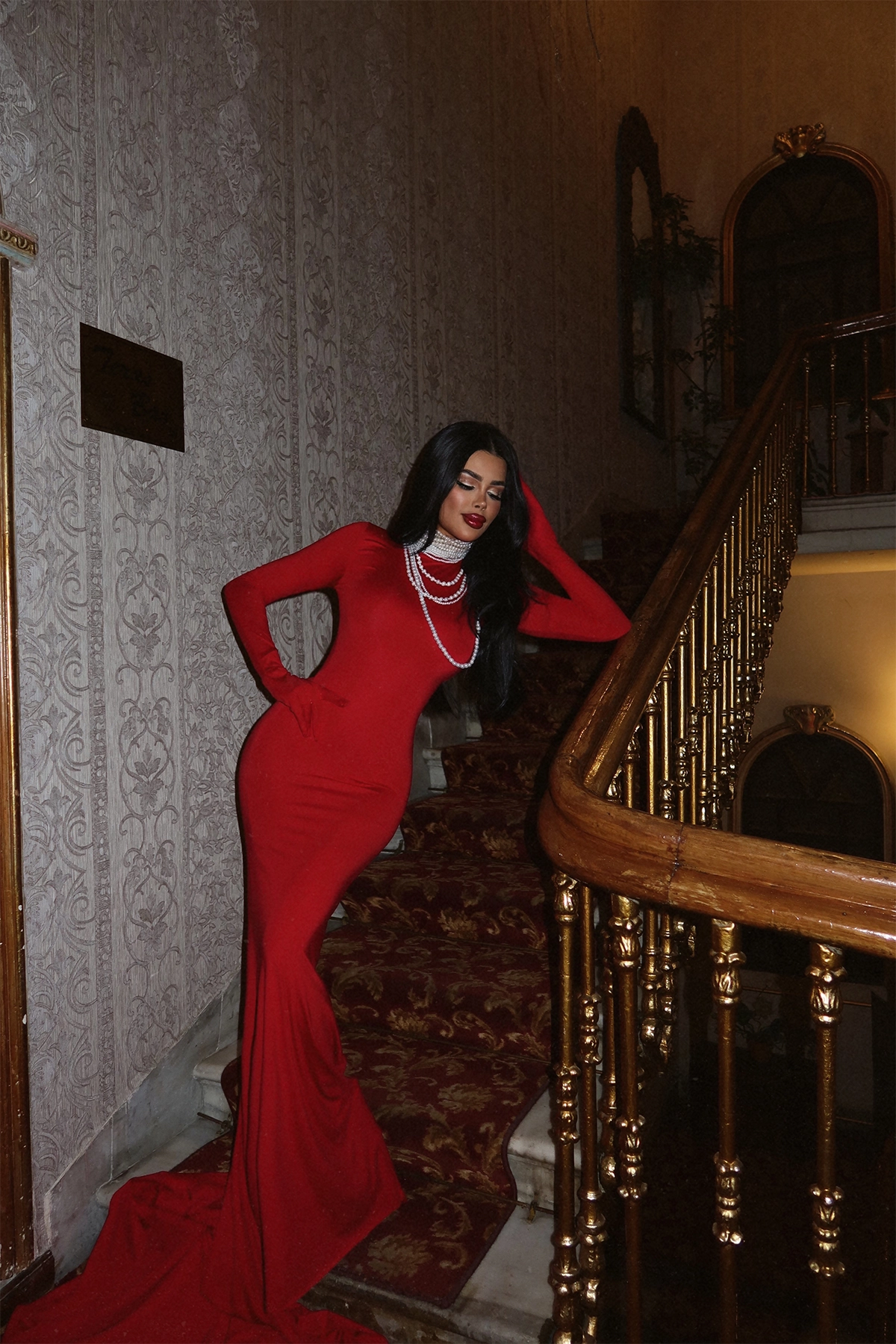 Glove Detail Long Dress – Brand: EYYO ATELIER – Women & Kids, Baby Clothes Wholesale – TheBS Women